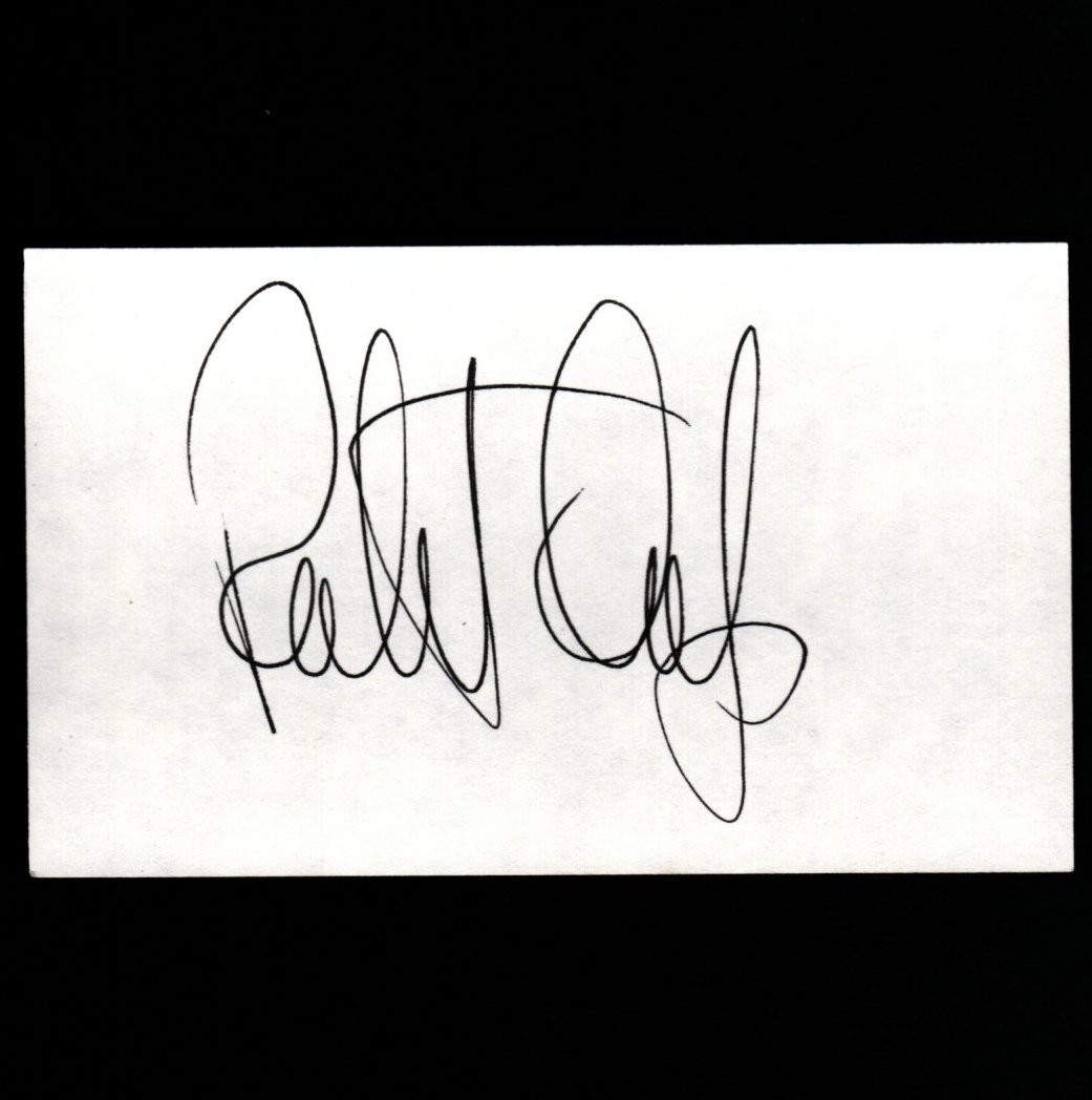 ROBERT CULP Autograph Signed 3X5 Index Card w/COA Greatest American Hero I Spy