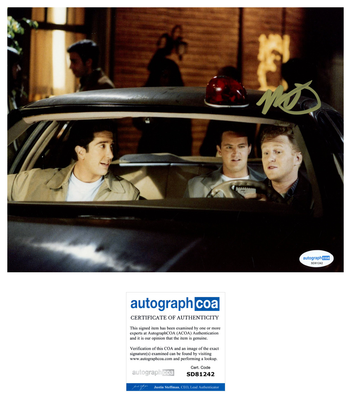* MICHAEL RAPAPORT * signed 8×10 photo * FRIENDS * ACOA *