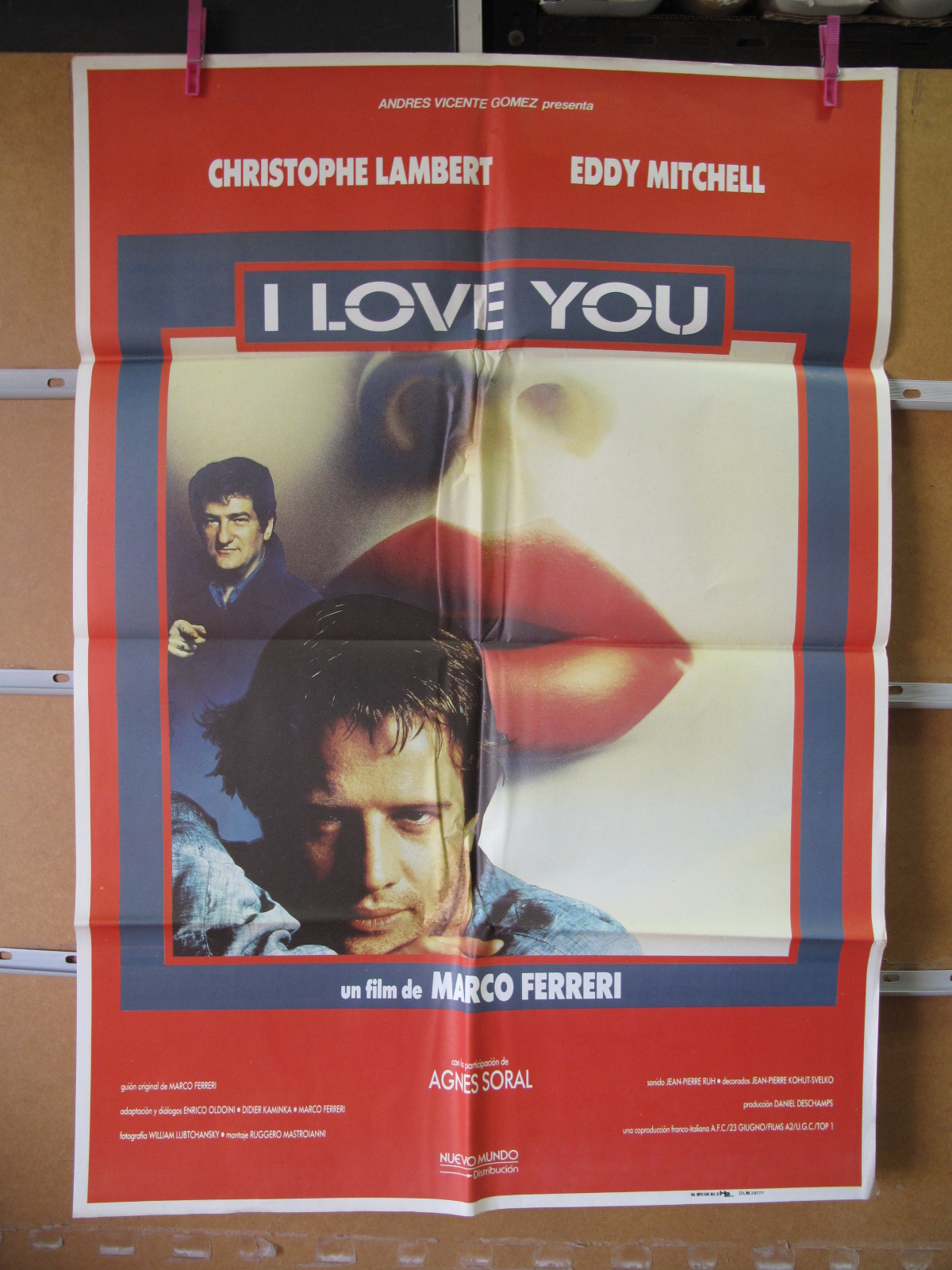 A2161 I LOVE YOU. CHRISTOPHE LAMBERT, EDDY MITCHELL.