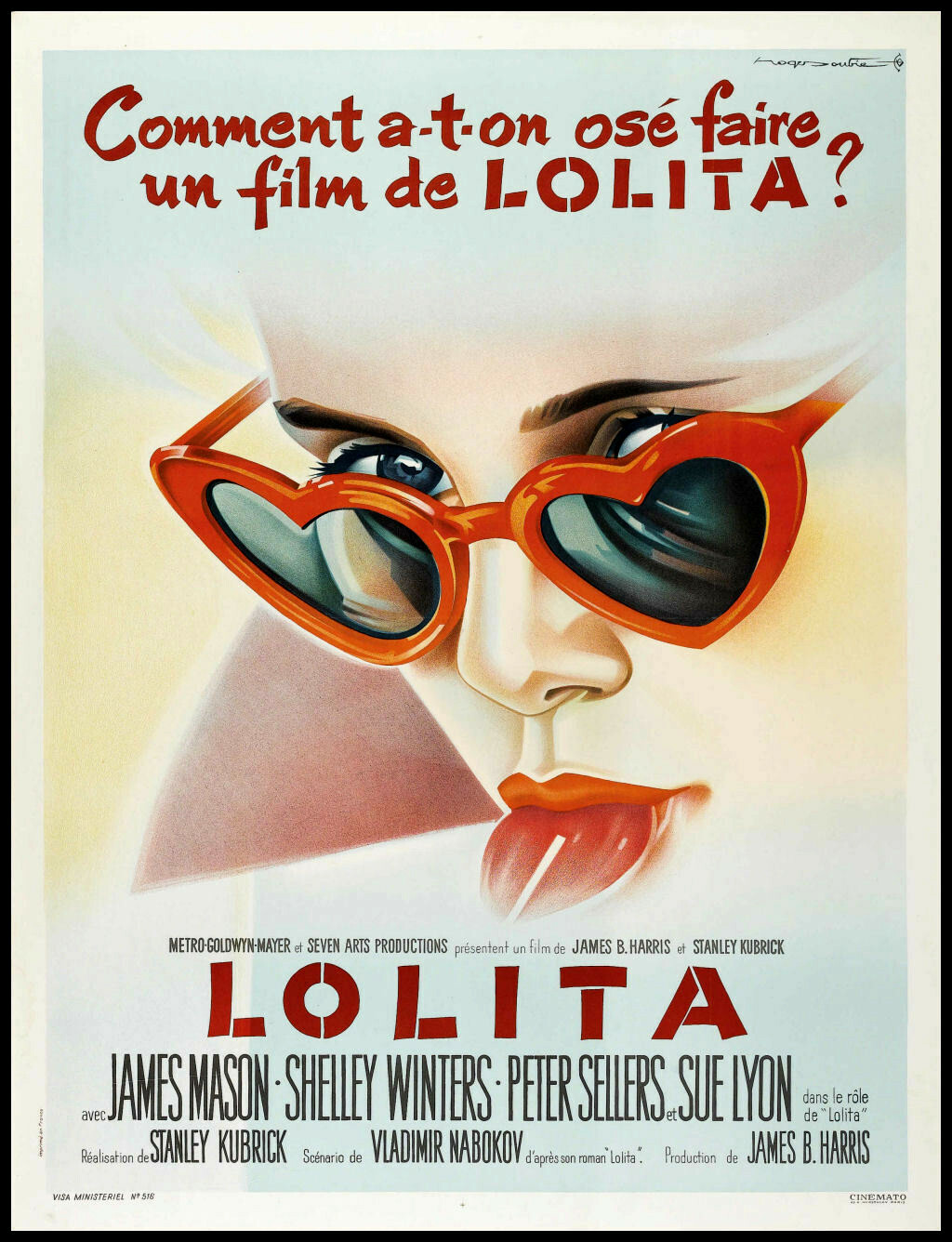 Lolita Stanley Kubrick Movie Poster Canvas Print Fridge Magnet 6×8 Large