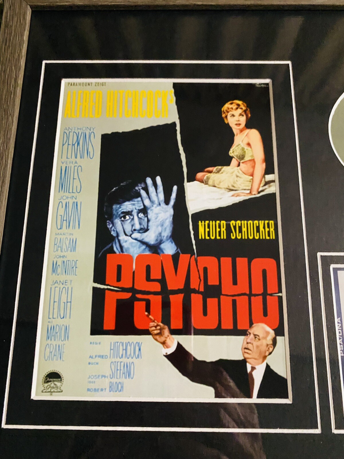 ANTHONY PERKINS Signed PSA Autograph ALFRED HITCHCOCK PSYCHO Framed no jsa bas
