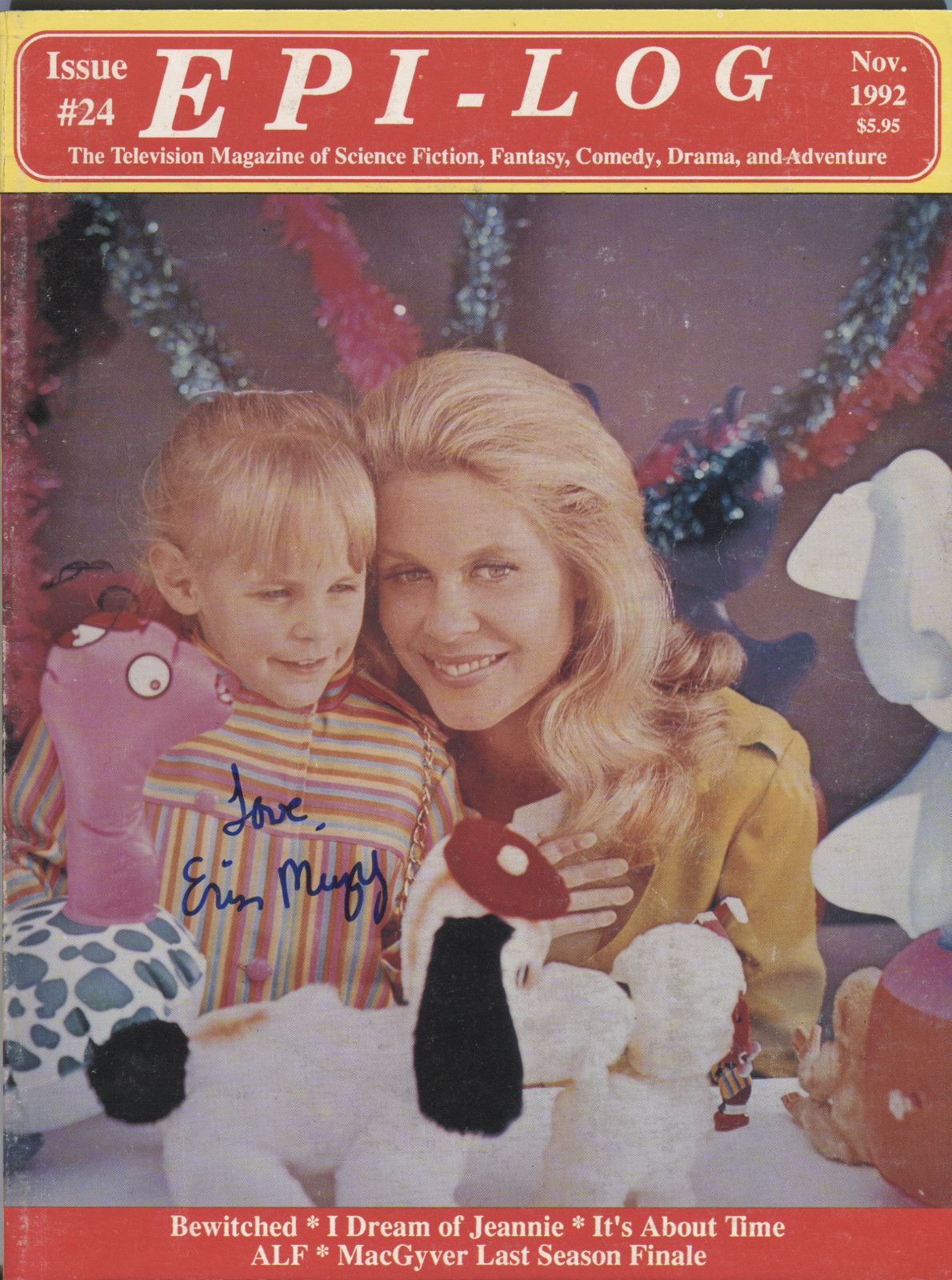 Erin Murphy Autographed Epi-Log Magazine November 1992 Bewitched wCOA 081220DBT