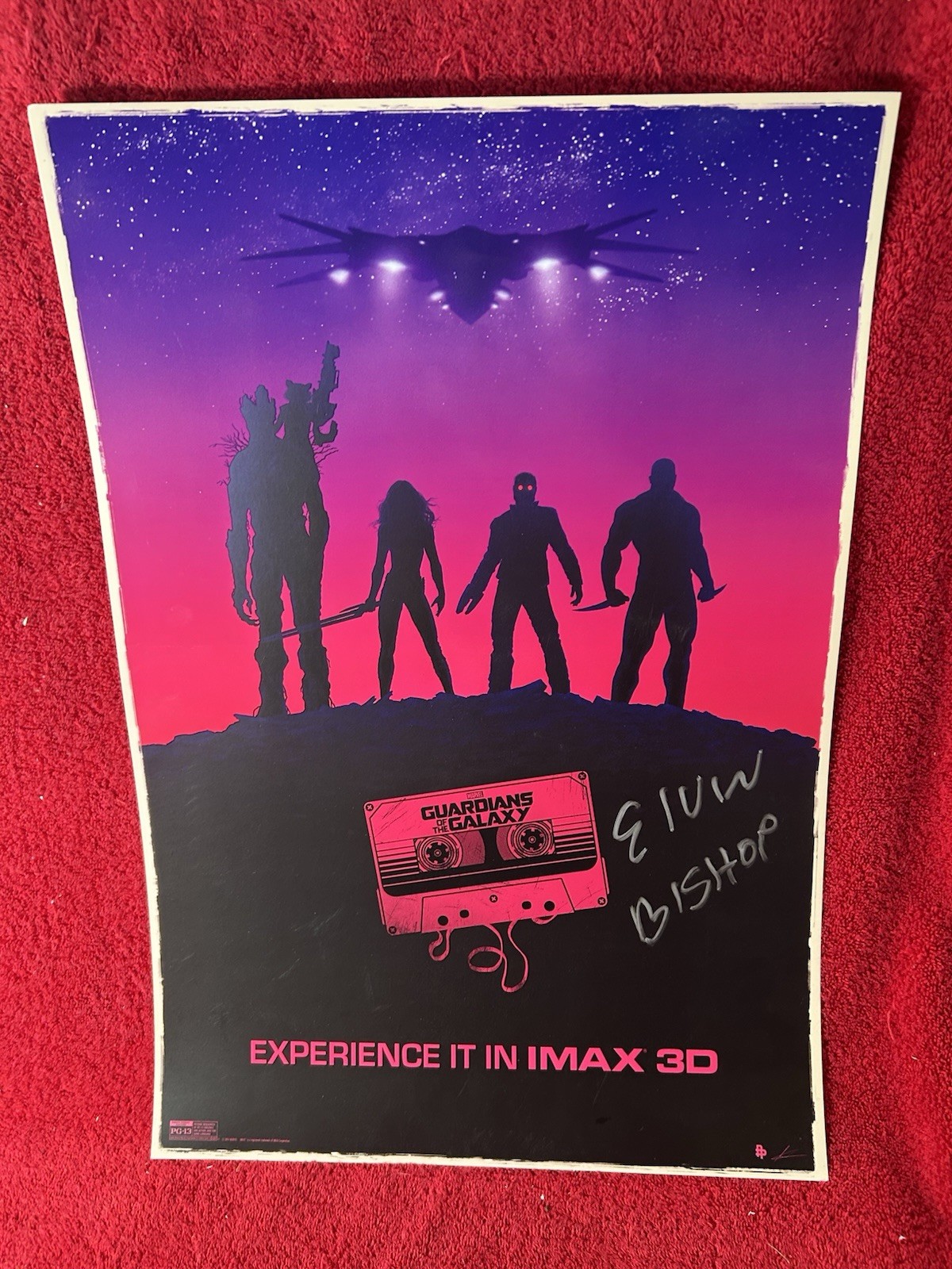 Elvin Bishop autographed signed Guardians of the Galaxy 3D IMAX poster