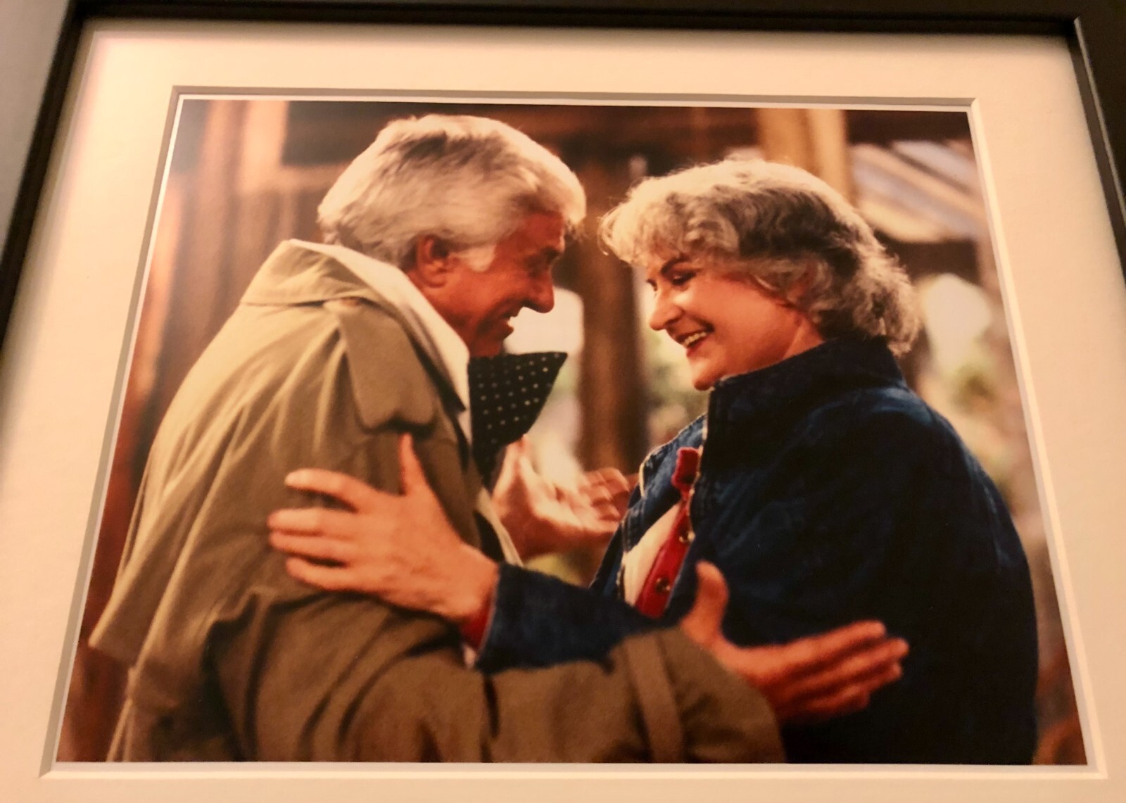 Bea Arthur and Dick Van Dyke JSA Signed Professionally Framed Display