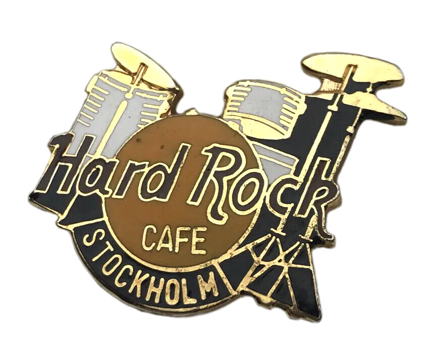 Hard Rock Cafe Stockholm Sweden Drum Set Pin B1