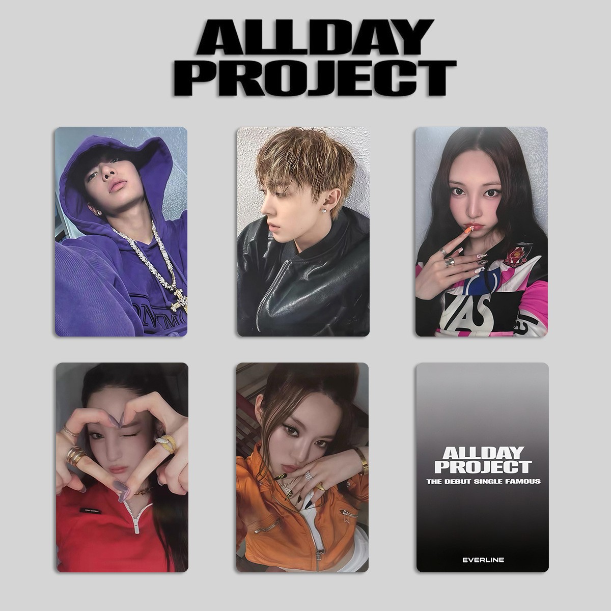 5pc/set ADP ALLDAY PROJECT FAMOUS EVERLINE TARZZAN ANNIE Album Photocard