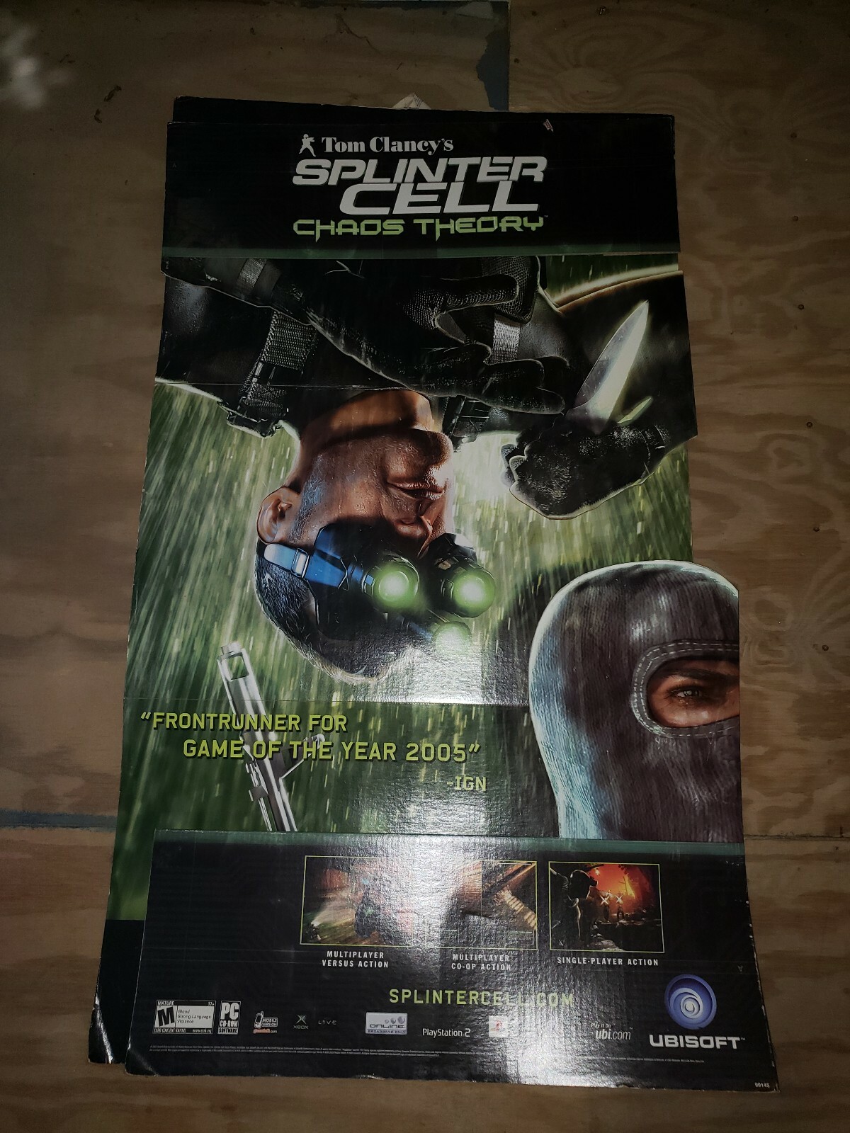 Tom Clancy’s Splinter Cell Chaos Theory Standee Promo Display Full Size PS2 Xbox