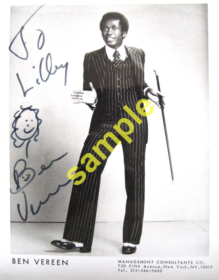 us. BEN VEREEN Original autograph hand signed photo 8 x10″ inch/ 20 x 25 cm (#)