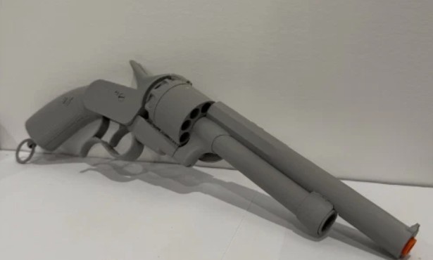 3D Printed LeMat Revolver Pistol Prop 1:1 Scale Grey Fully Assembled Replica