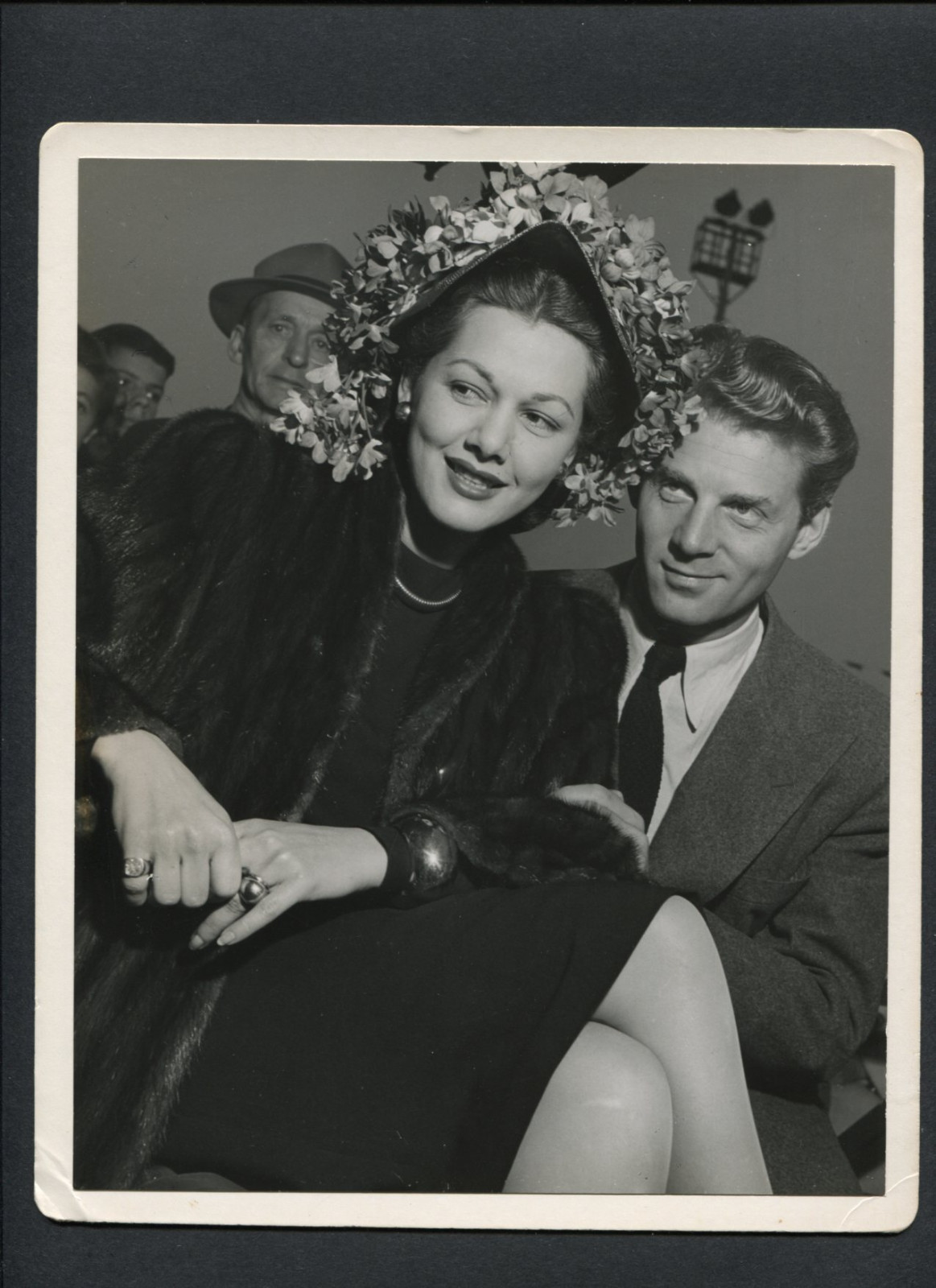 MARIA MONTEZ + HUSBAND – 1947 CANDID BY JOSEPH JASGUR ( FROM HIS COLLECTION )