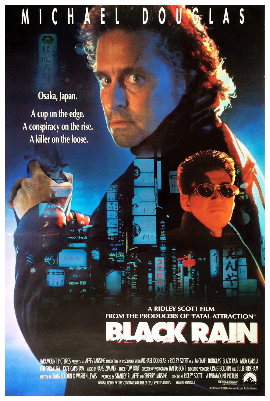 Black Rain 1989 – Michael Douglas – US 2 – Classic Movie Poster