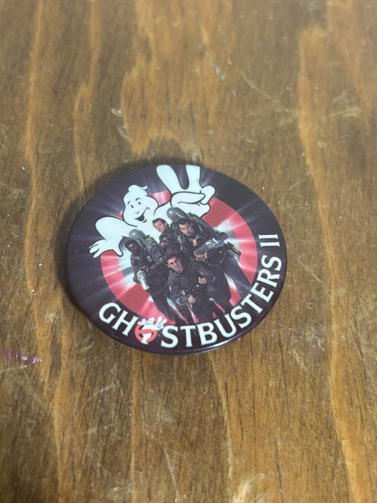 Vintage 1988 Ghostbusters II 2 Movie Promo Button Pin Pinback 1.5” Logo