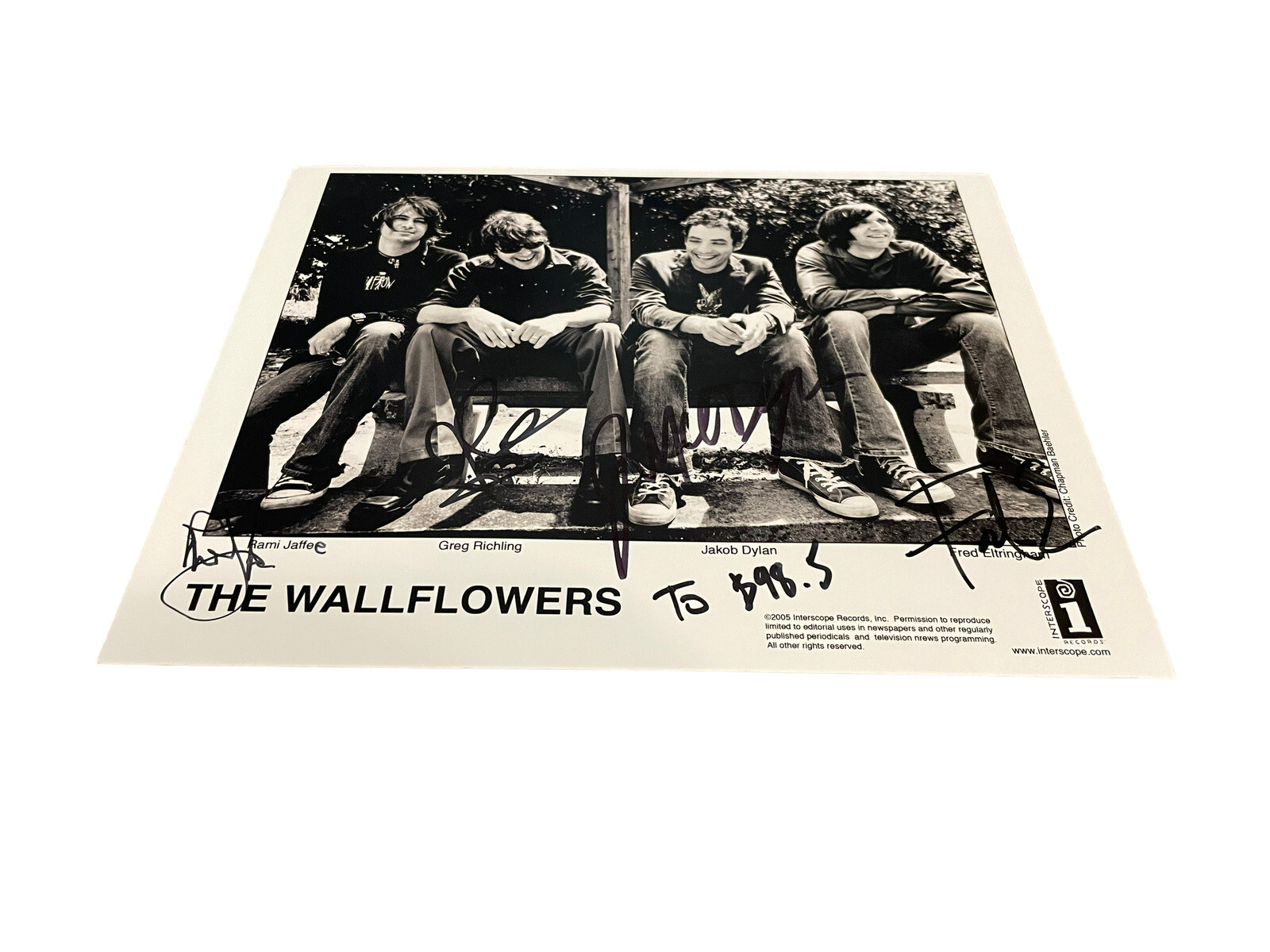 THE WALLFLOWERS BAND SIGNED AUTOGRAPH 8×10 PHOTO A AUTOGRAPHED JAKOB DYLAN +3