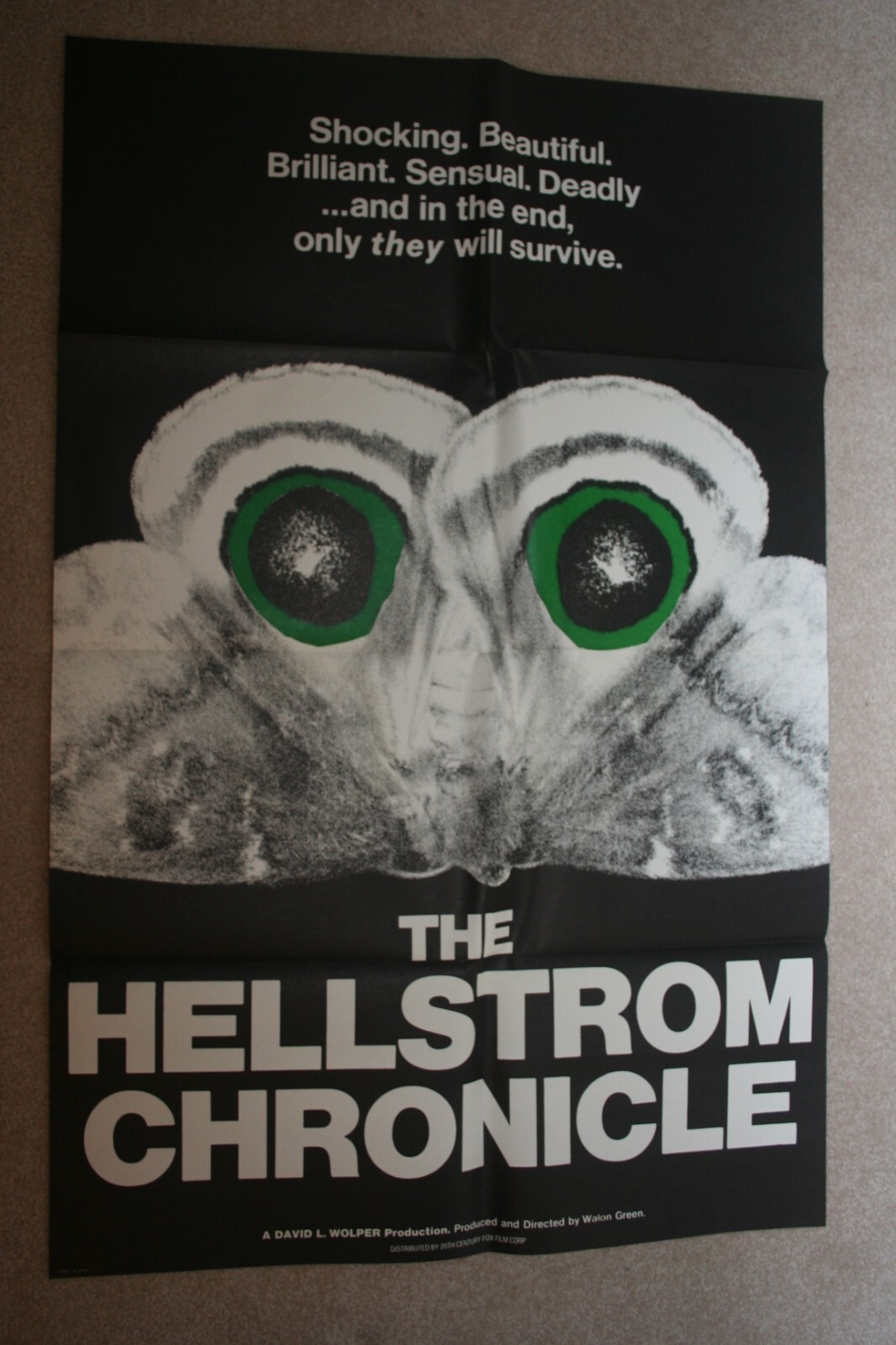 THE HELSTROM CHRONICLE Original 1-Sheet Movie Poster 1971 Insects Take over!