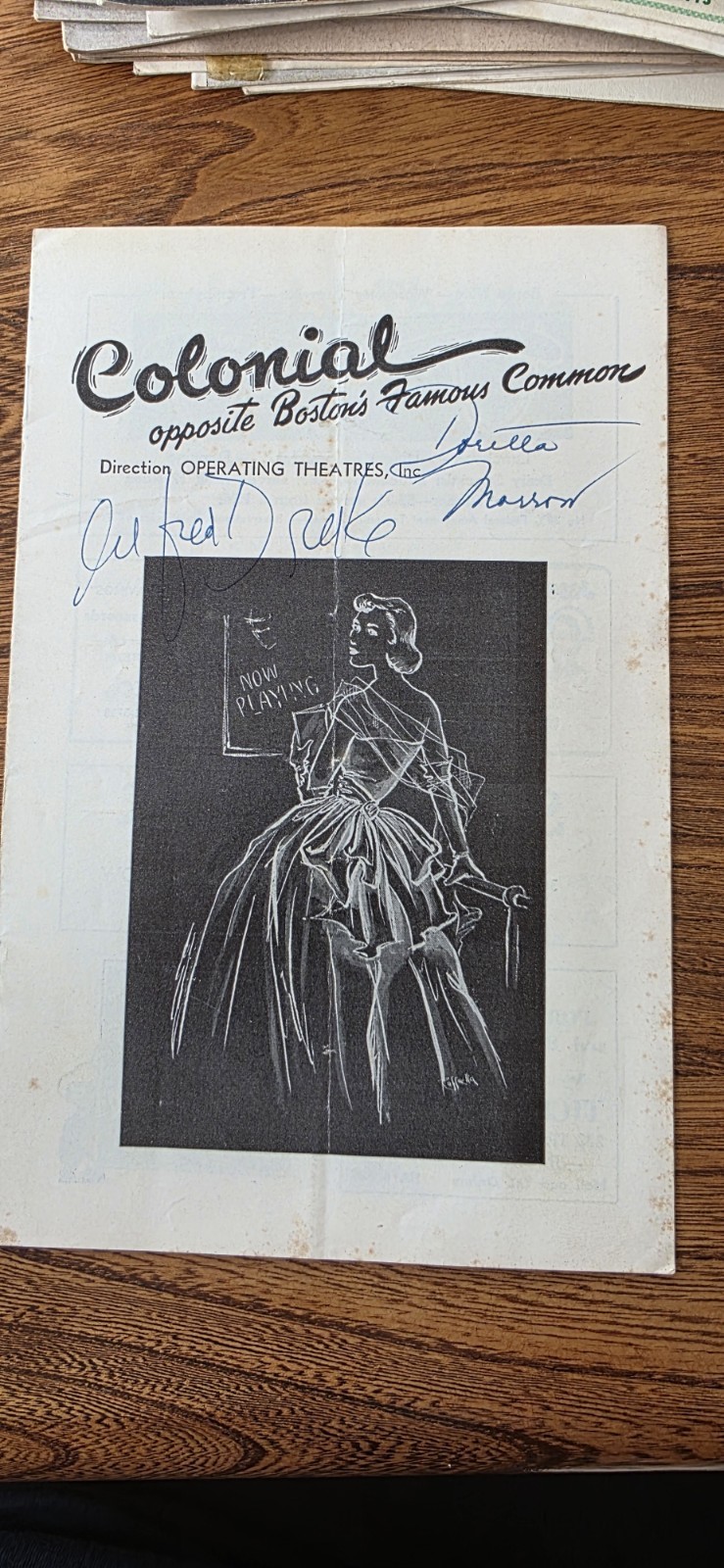 Kismet Playbill, Colonial Theatre Alfred Drake, Loretta Morrow SIGNED 1953