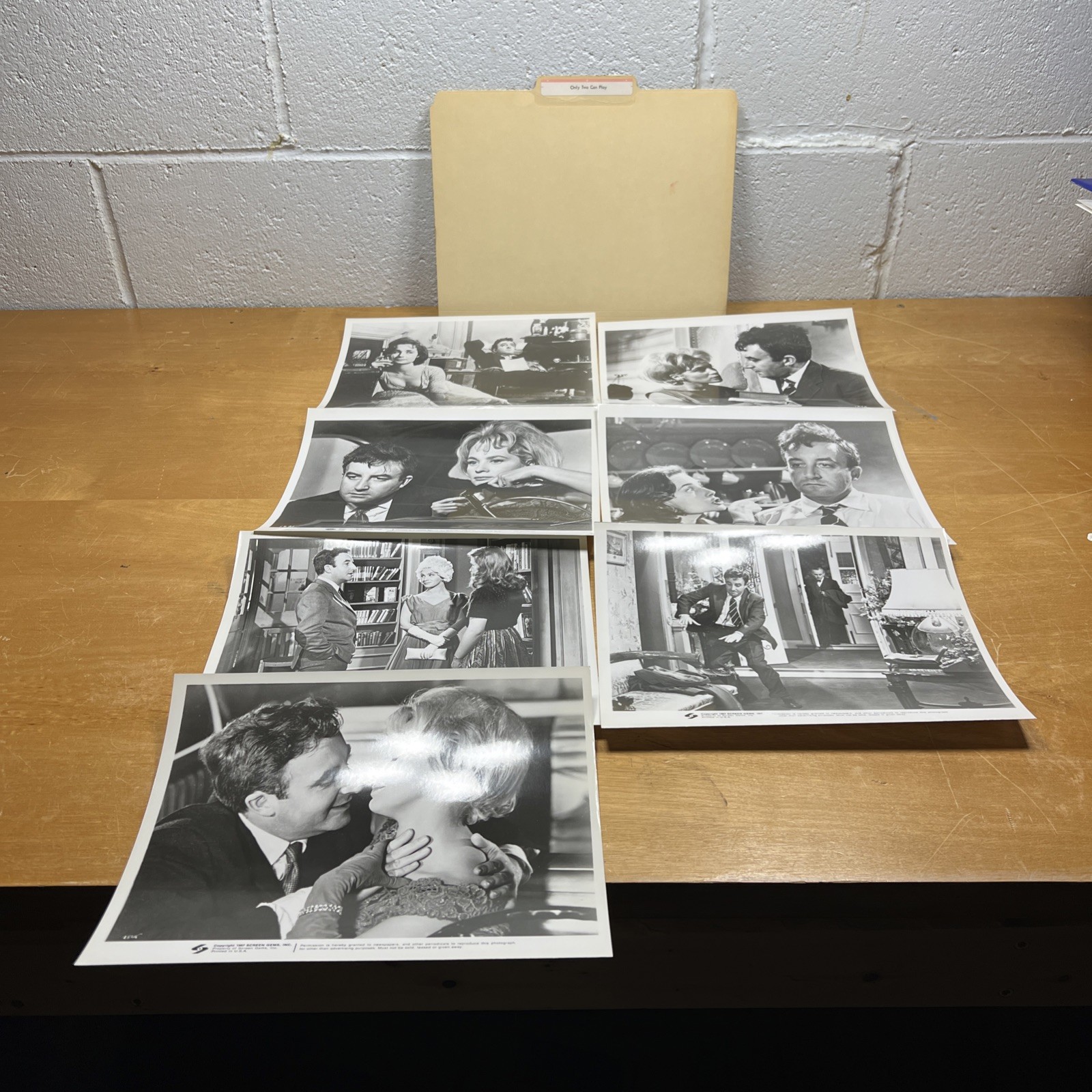 1967 Only Two Can Play Movie Photo Lot 7 B&W Stills Peter Sellers Mai Zetterling