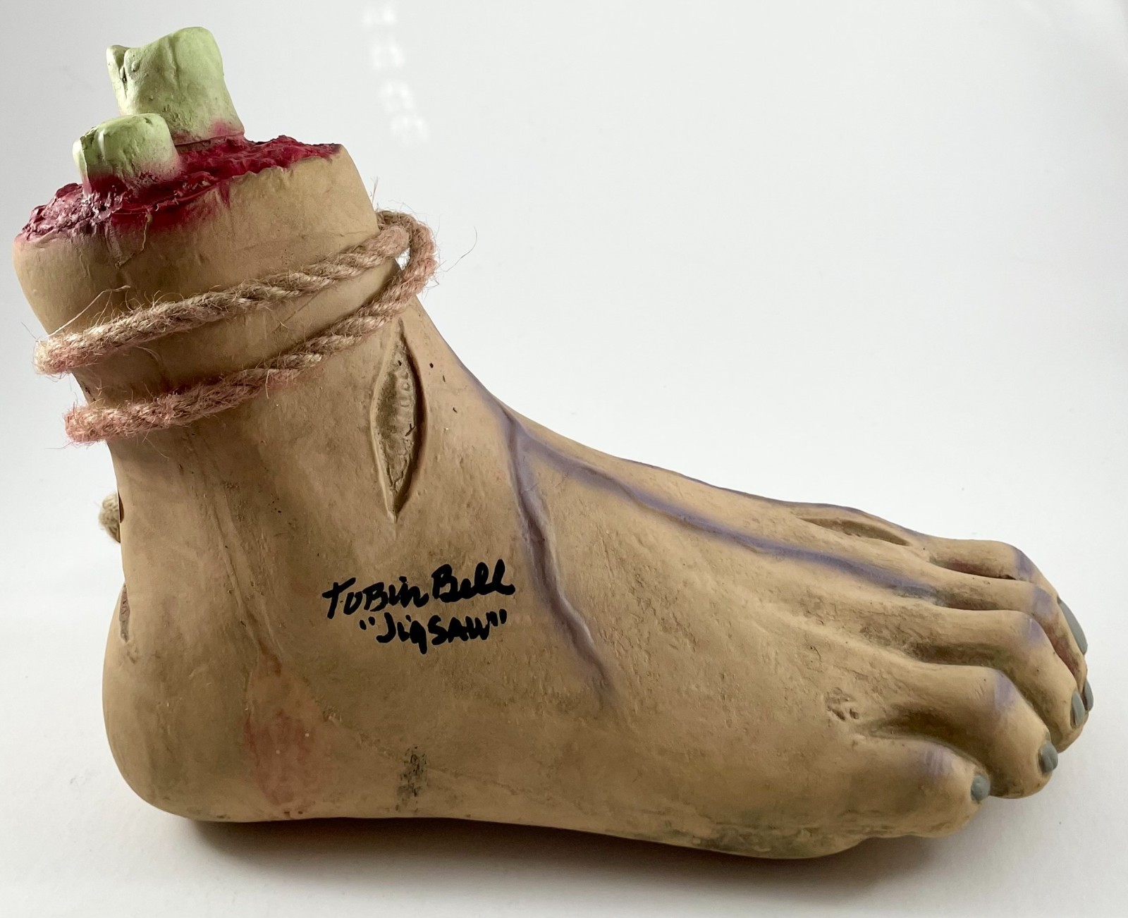 Tobin Bell Signed SAW Severed Foot Prop Authentic Autograph Jigsaw JSA COA