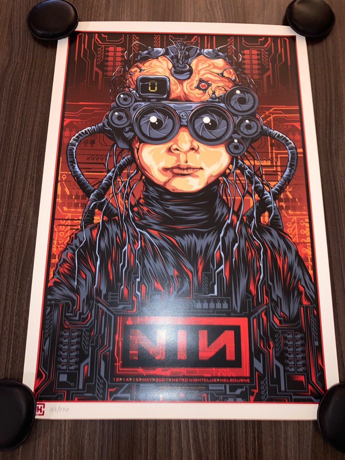 Nine Inch Nails Concert Poster Melbourne Australia May 2007 NIN Ken Taylor Rare