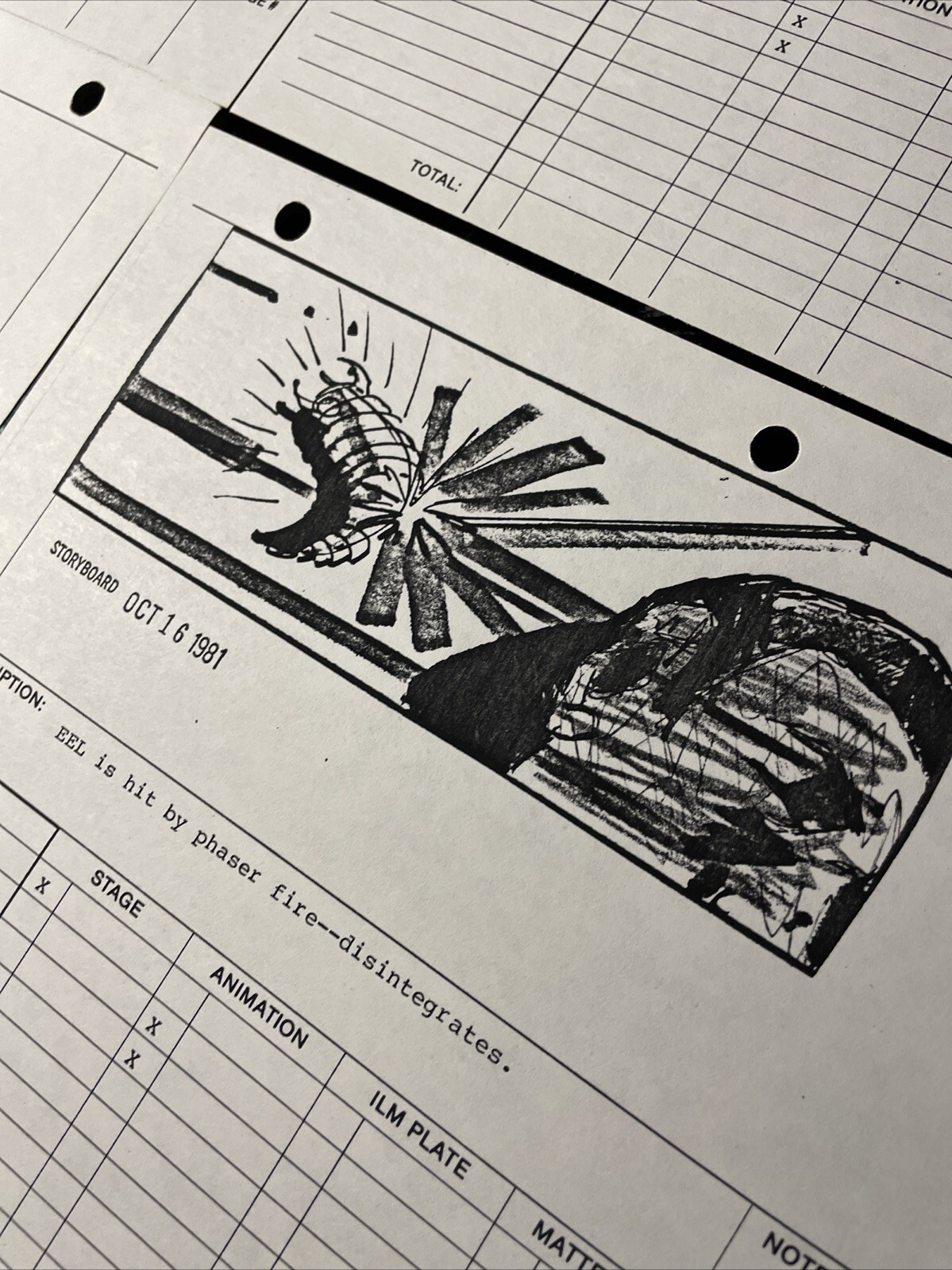 STAR TREK WRATH OF KHAN movie props STORYBOARDS production art Star Wars x1