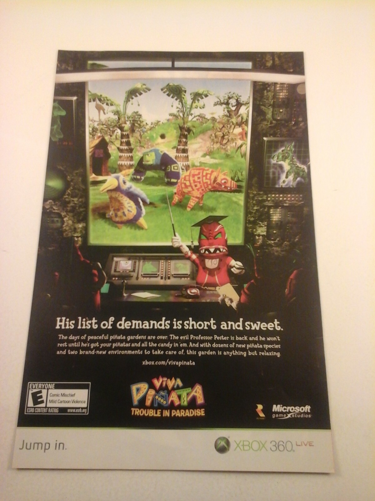 2008 Video Game Print Ad VIVA PINATA Trouble in Paradise XBOX 360 MICROSOFT RARE