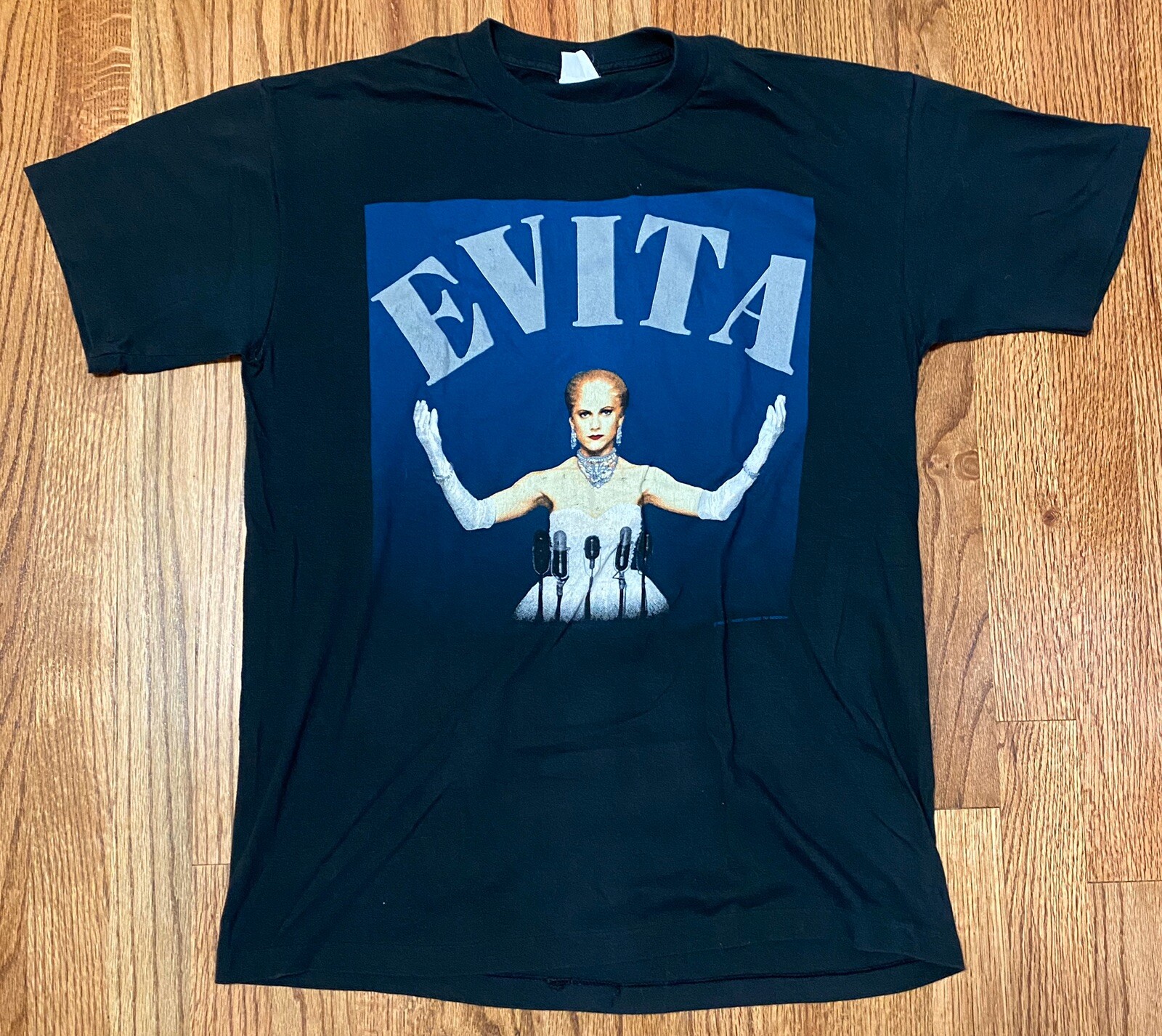 Vintage 1989 Evita Broadway Concert Tour Brockum XL Shirt Florence Lacey