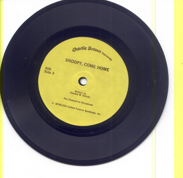 PEANUTS Charlie Brown RECORDS 1980 Snoopy, Come Home 33 1/3 rpm EP 7” inch USA