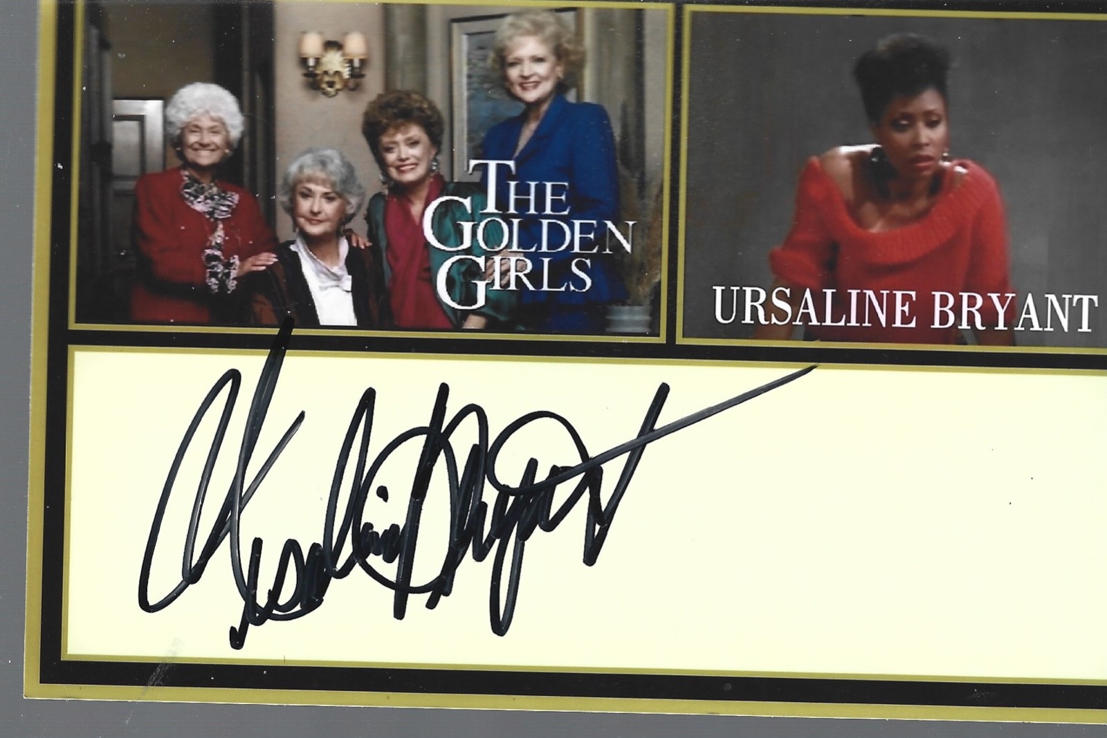 URSALINE BRYANT Autograph 4X6 Photo GOLDEN GIRLS & STAR TREK