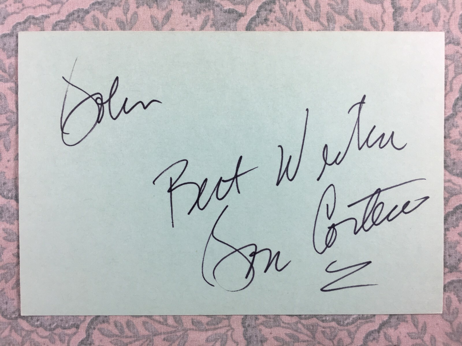 Joe Cortese – Evil Speak – Something Is Out There – Autographed 1986