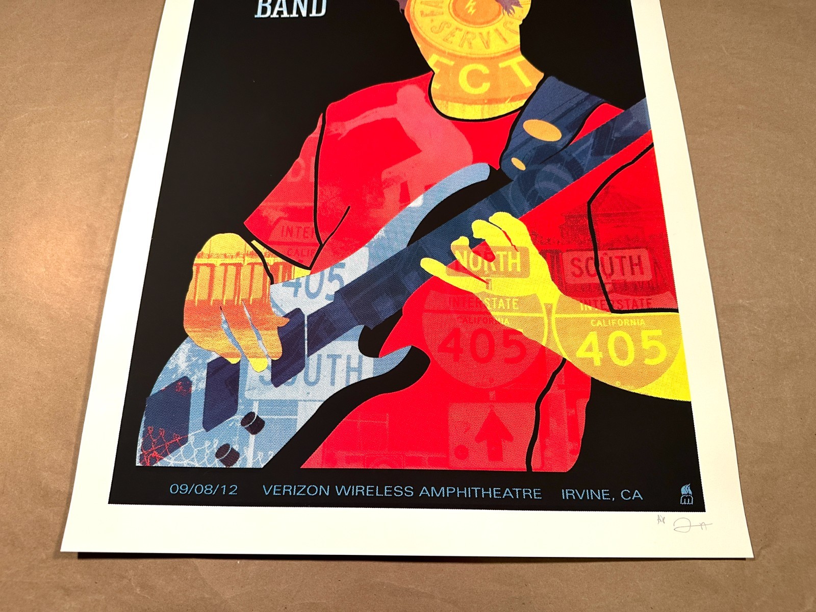 🚦 Dave Matthews Band Poster Irvine 2012 Methane Signed AP Stefan 9/8 Meadows CA