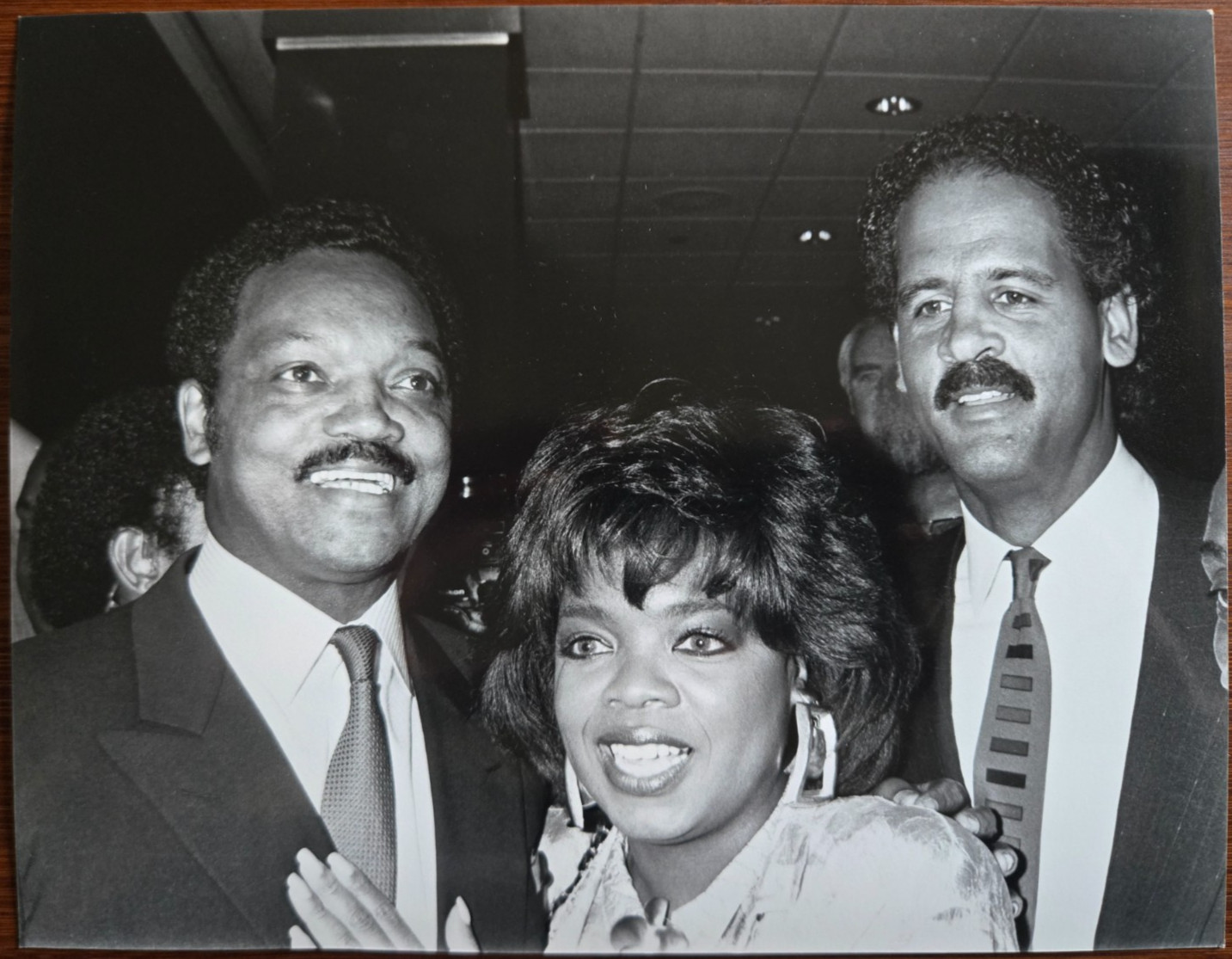 Jesse Jackson, Oprah Winfrey, Stedman Graham 1988 7×9 Press Photo
