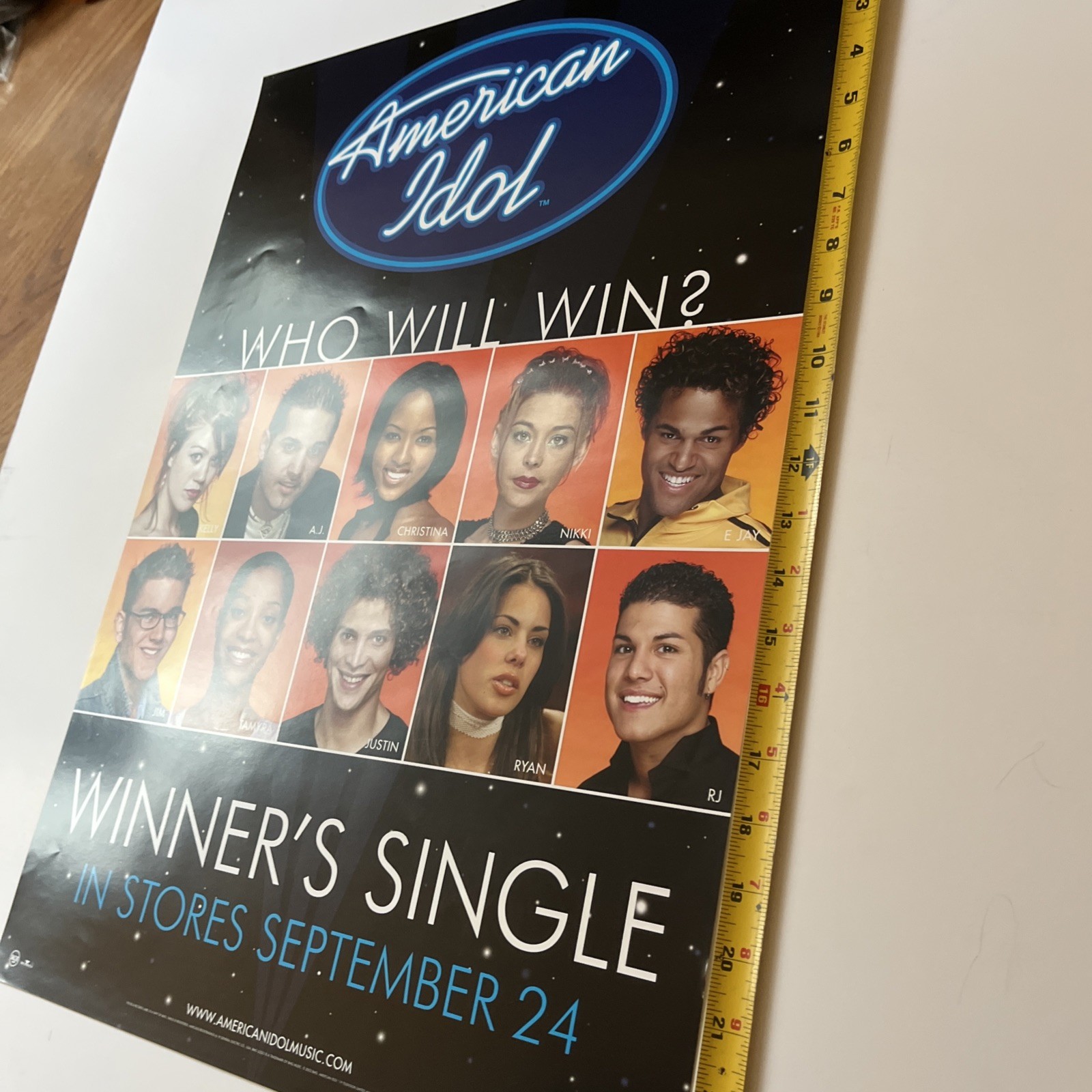 American Idol First Season PromoPoster 24×17 TV Series Kelly Clarkson Contest