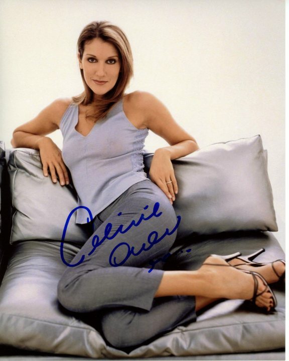 CELINE DION Signed Autographed 8×10 Photo
