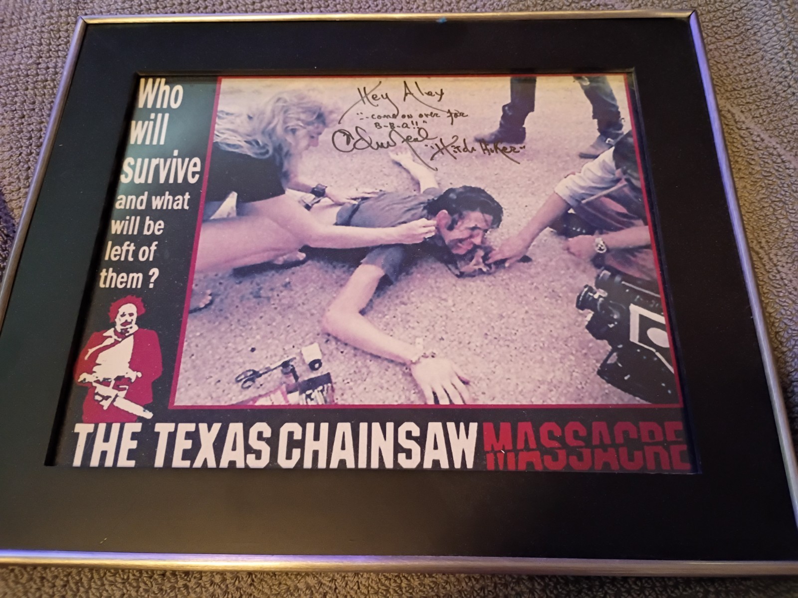 The Texas Chainsaw Massacre Signed By Edwin Neal (Hitch Hiker) 1974