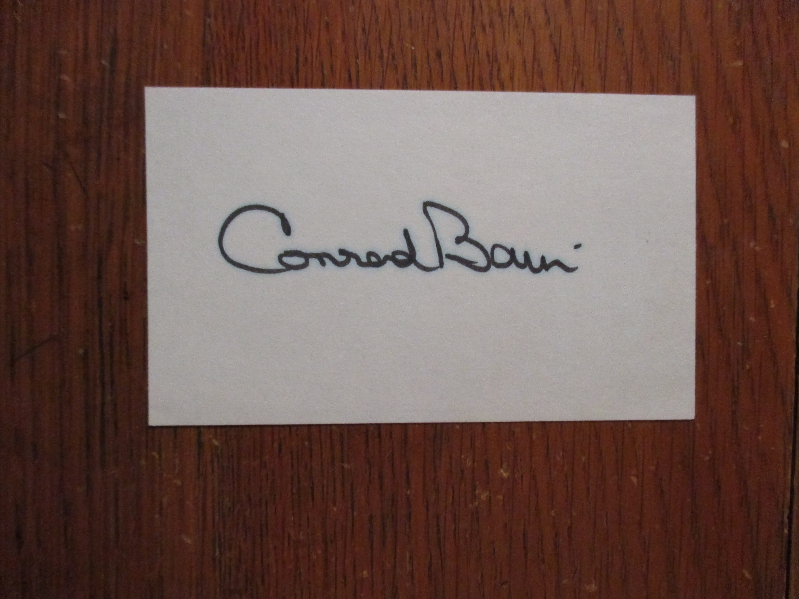 CONRAD BAIN(Diff’rent Strokes/Phillip Drummond)(Died-2013)Signed 3×5 Index Card