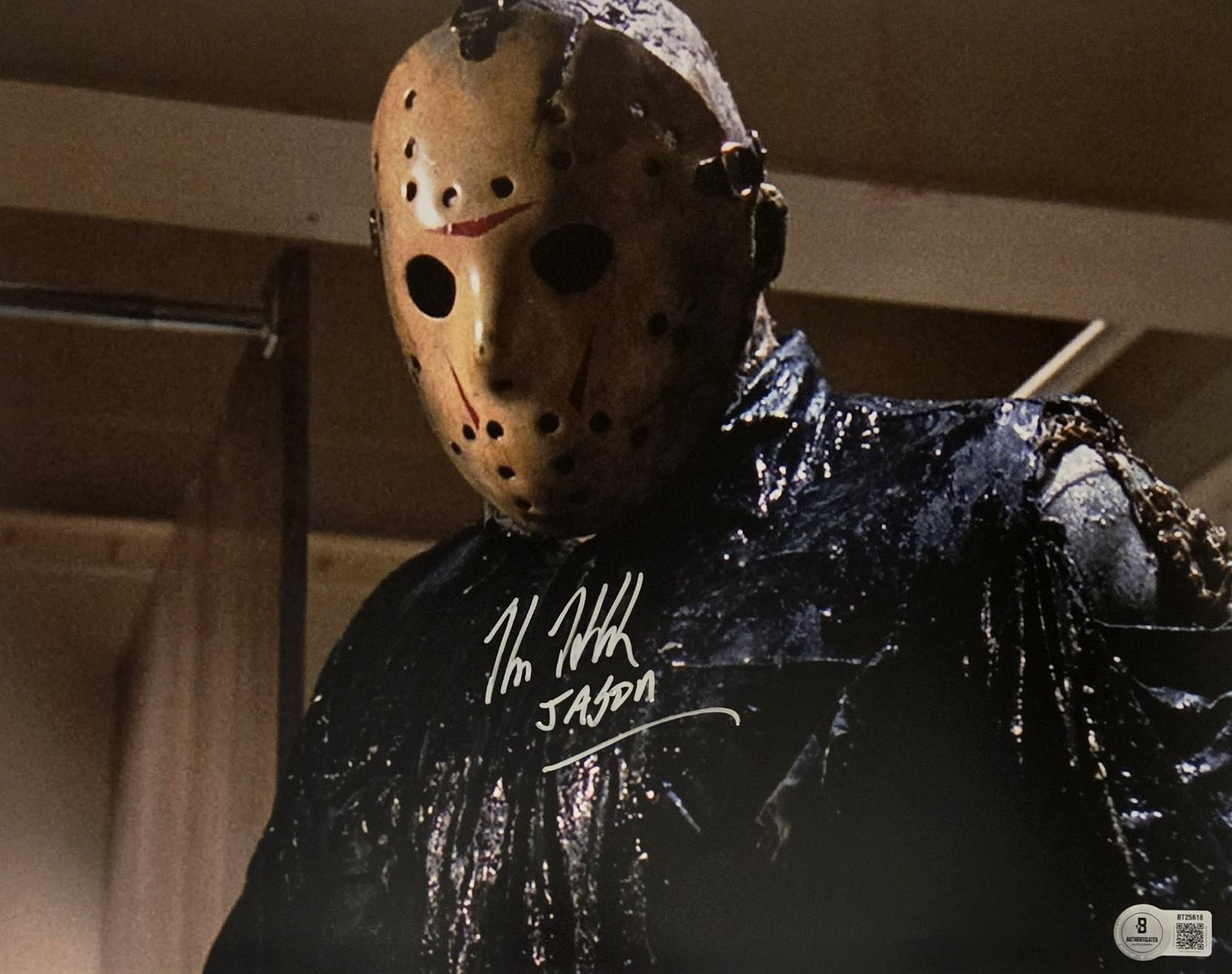 Kane Hodder Signed Photo Jason Friday the 13th Horror Autograph Beckett COA 618