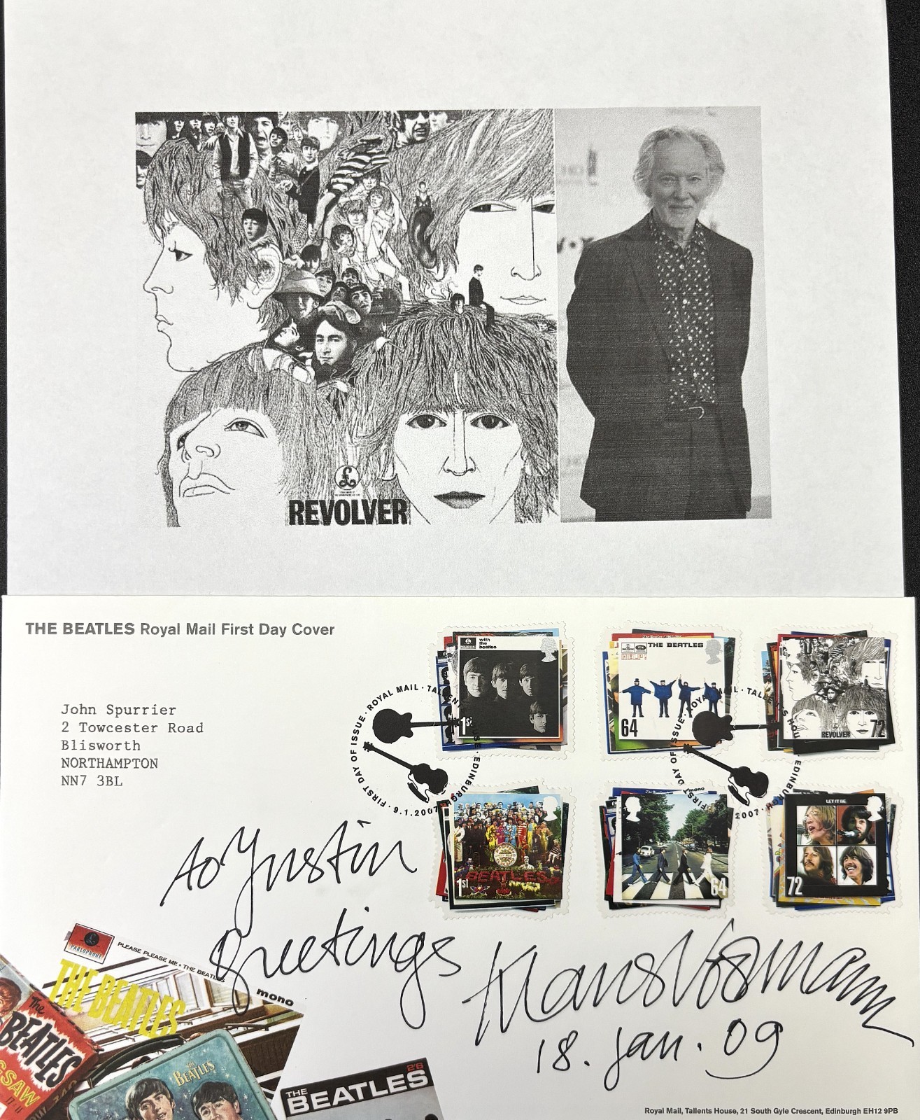 KLAUS VOORMANN AUTOGRAPHED SIGNED BEATLES ROYAL MAIL FIRST DAY COVER – COA