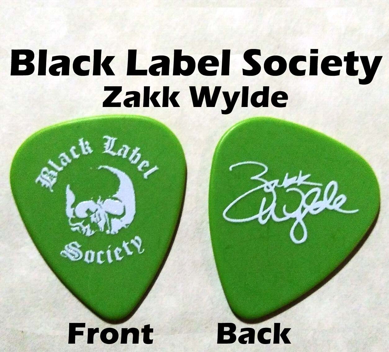 BLS Zakk hard rock metal band 2-sided novelty signature guitar pick (BG-2143)v