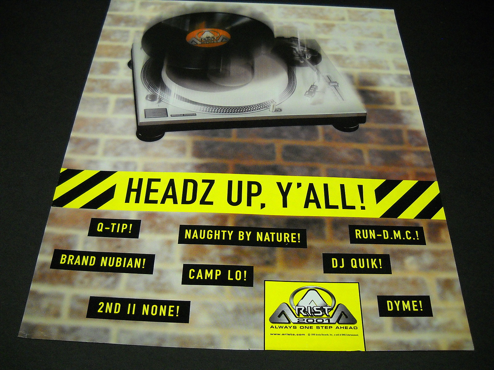 DJ QUIK Brand Nubian Q-TIP Dyme RUN DMC Camp Lo more 1999 PROMO POSTER AD mint