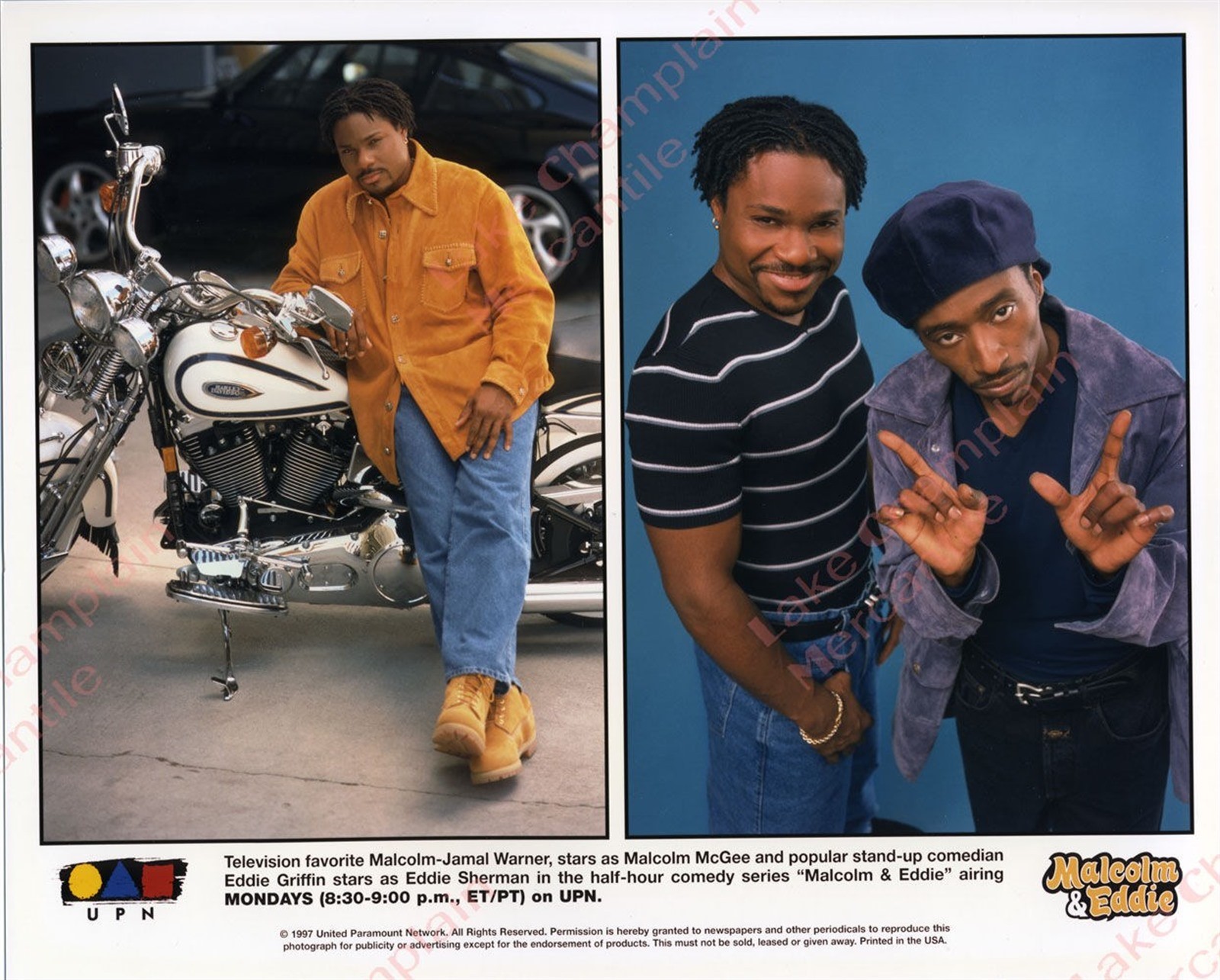 MALCOLM & EDDIE Press Photo #05 malcolm jamal warner ed griffin