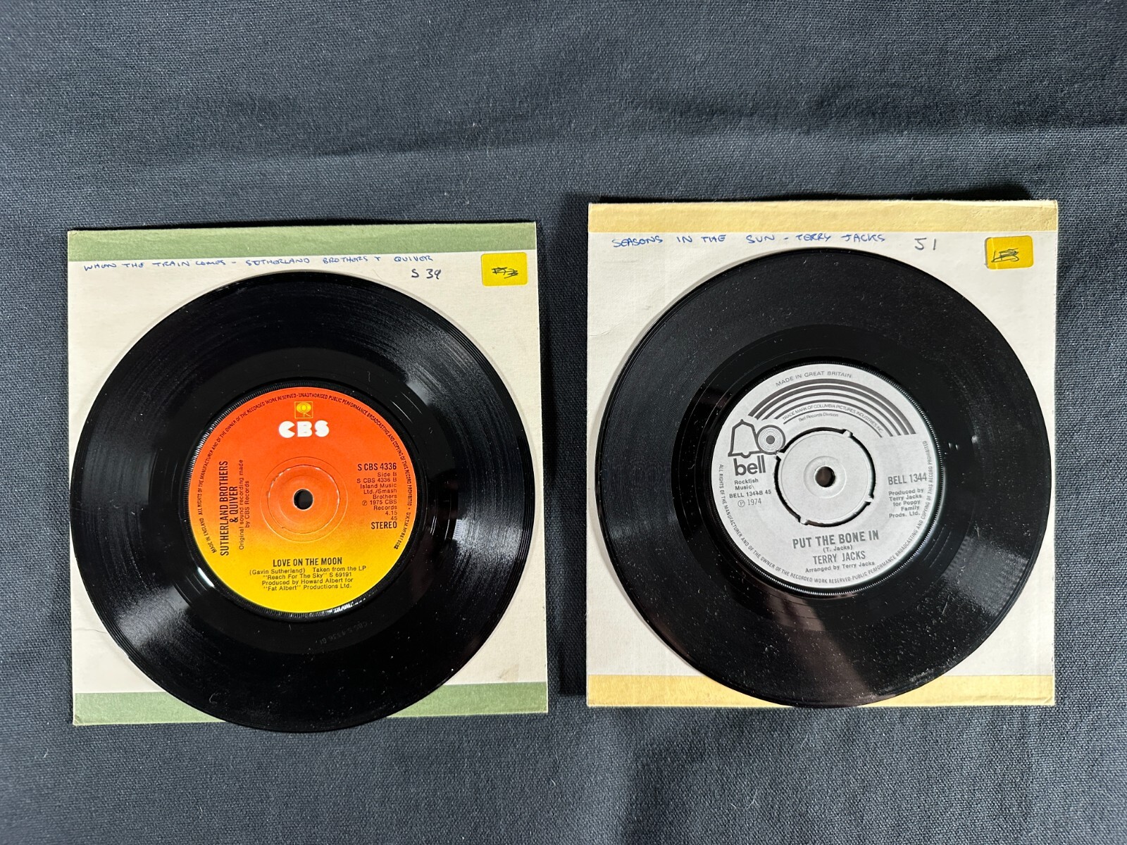 Vintage UK 45 records Terry Jacks/Desmond Dekker/Small Faces/Ralph McTell
