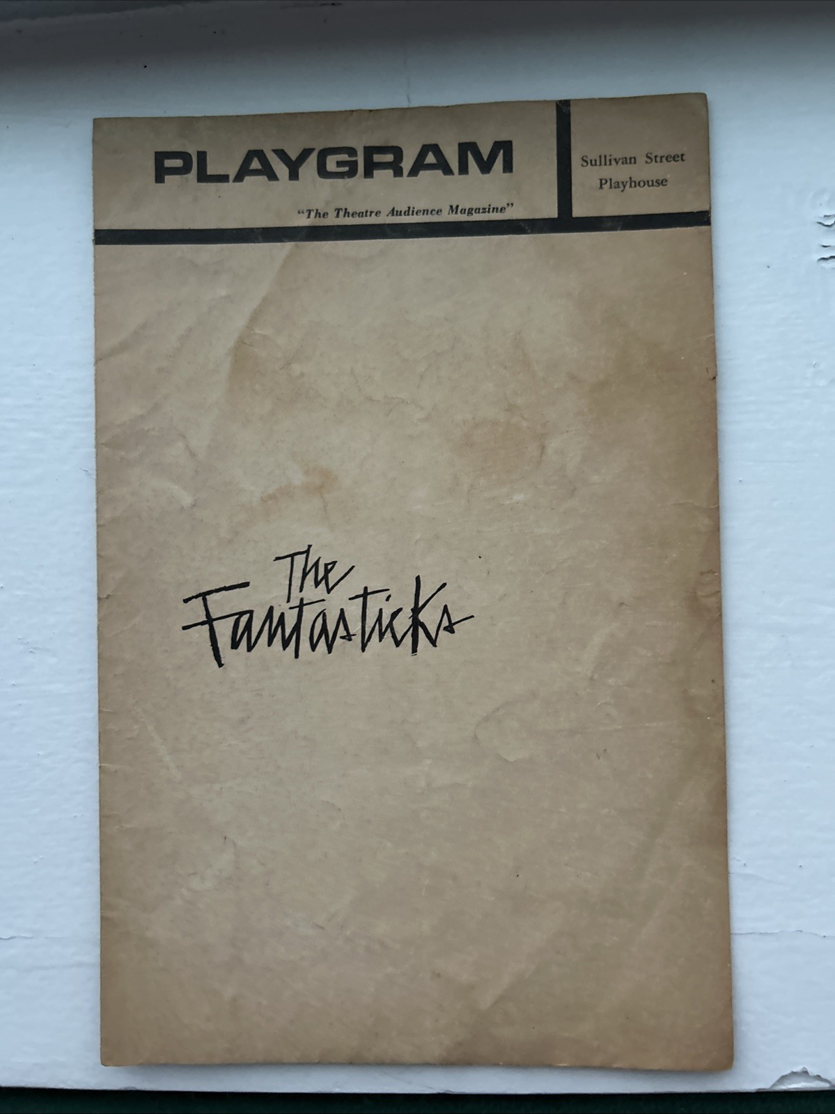 Vintage 1961 Fantasticks Tom Jones Playbill Playgram Sullivan Street Playhouse