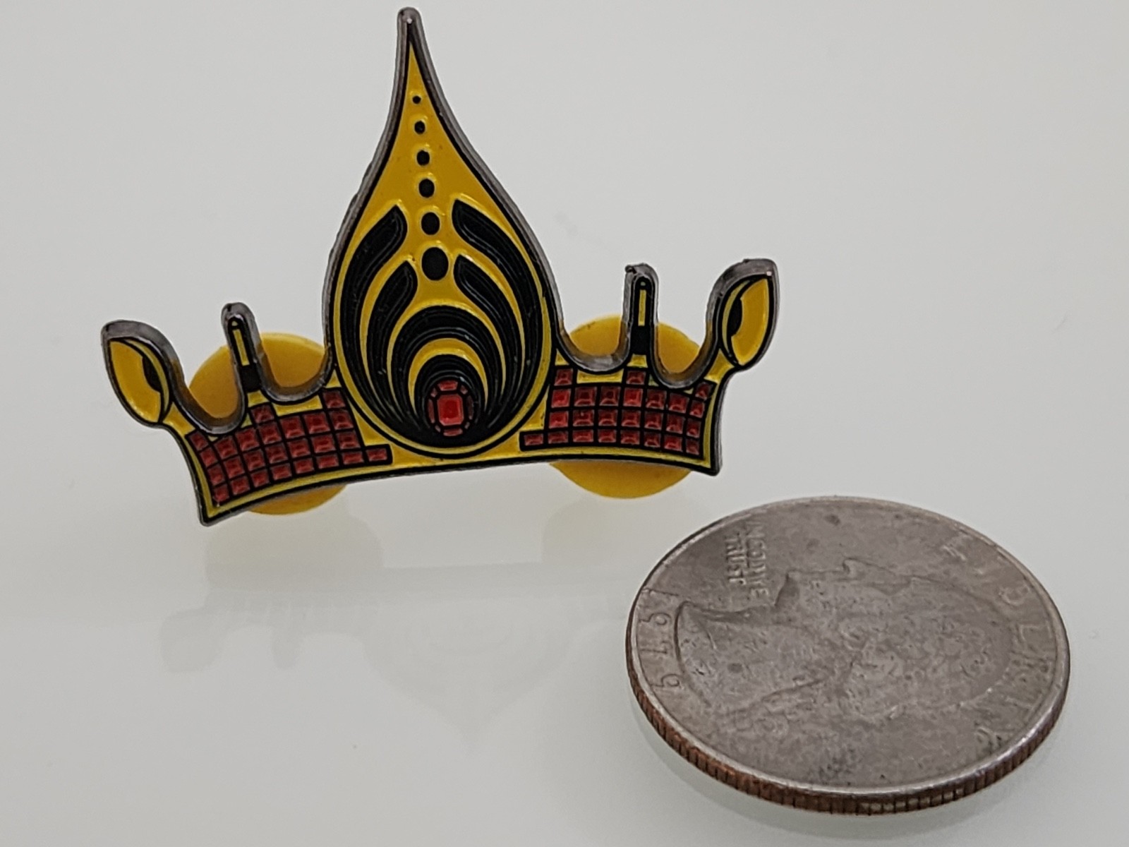 Bassnectar Crown Pin Red Variant Princess Jasmine Aladdin UV Glow 2014