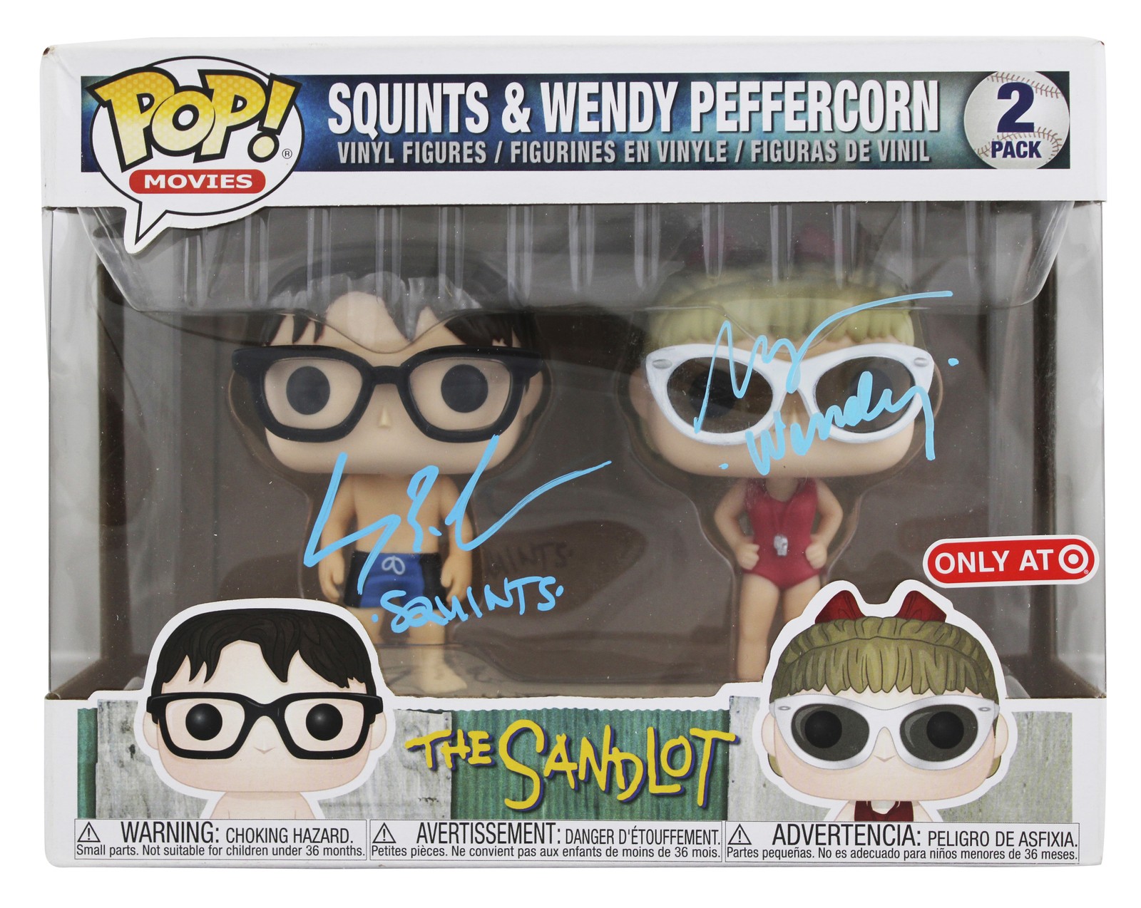 Sandlot (2) Leopardi & Shelton Signed 2 Pack Funko Pop Vinyl Figure PSA #AE45741