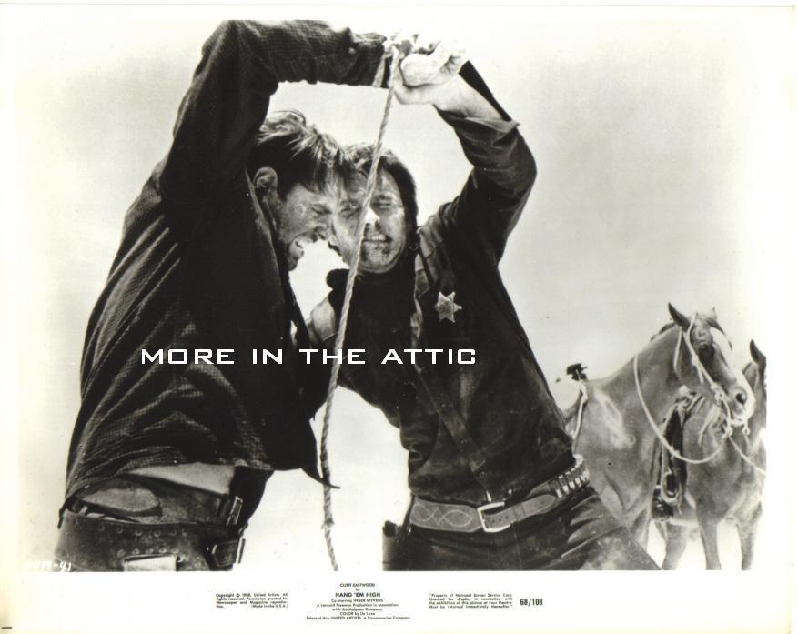 CLINT EASTWOOD WESTERN COSTARS ORIGINAL HANG EM HIGH FILM STILL