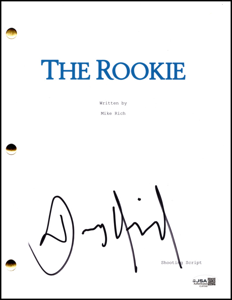 Dennis Quaid Signed Autograph Jim Morris The Rookie Script Screenplay w/ JSA COA