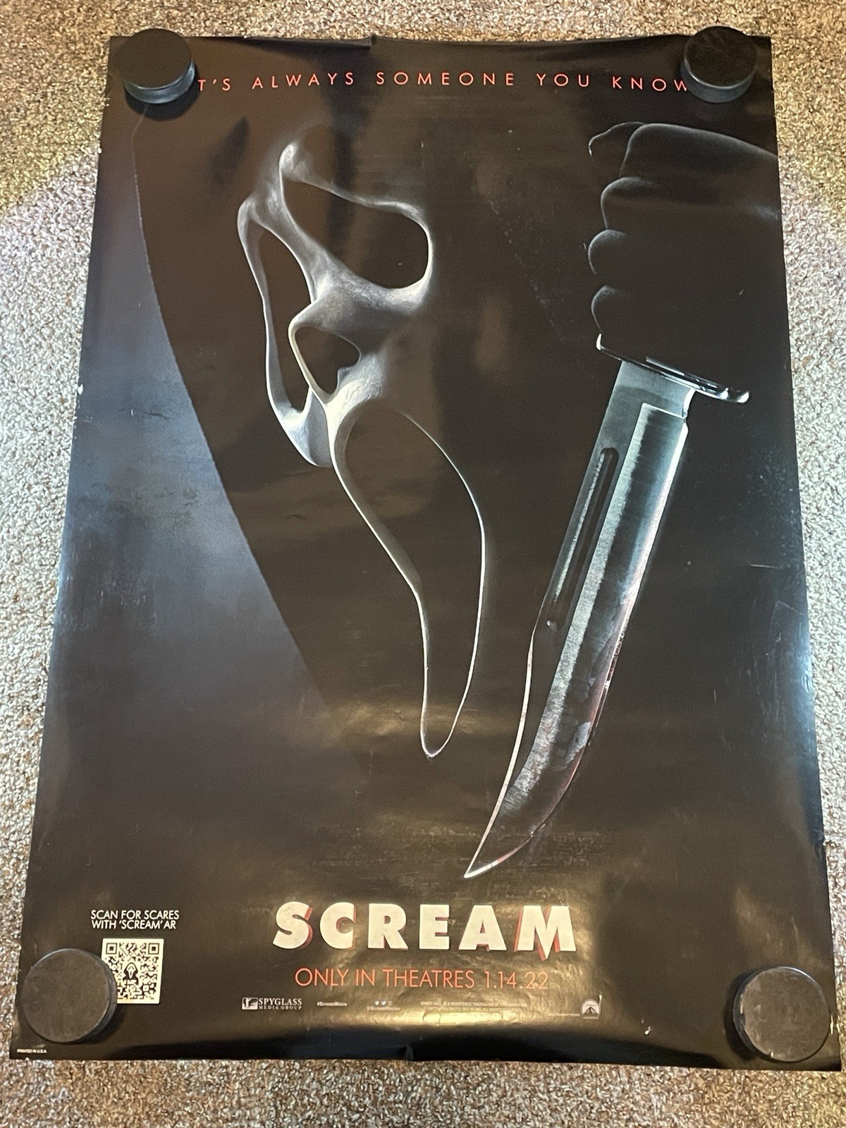 Scream 2022 *RARE* Original 27×40 Movie Poster Rolled DS