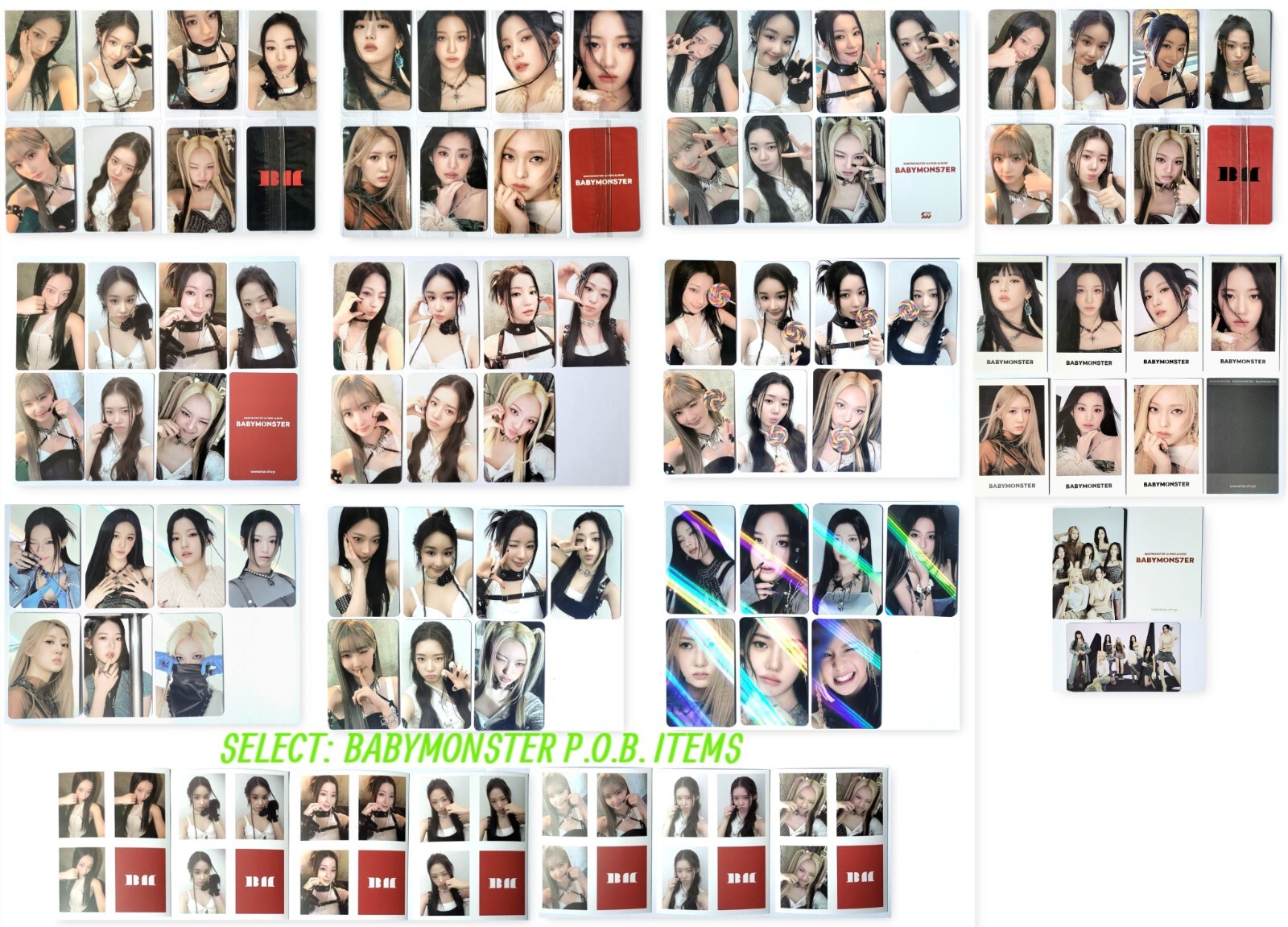 BABYMONSTER POB PHOTOCARD -KTOWN -SOUNDWAVE -WEVERSE -WITHMUU -YG (select)