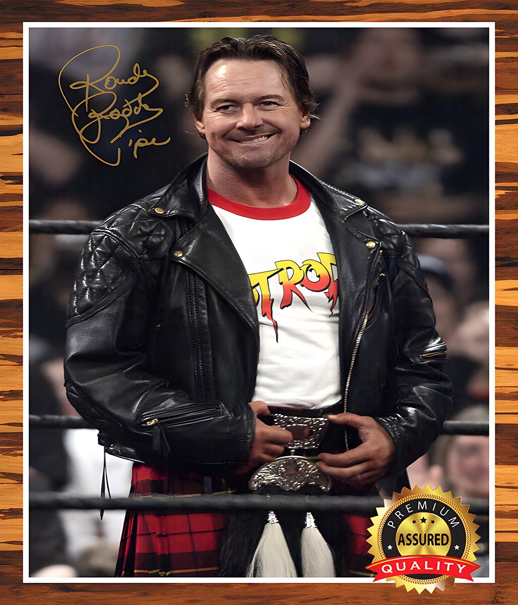 “Rowdy” Roddy Piper – Autographed Signed 8×10 Photo (WWE Hall of Fame) Reprint