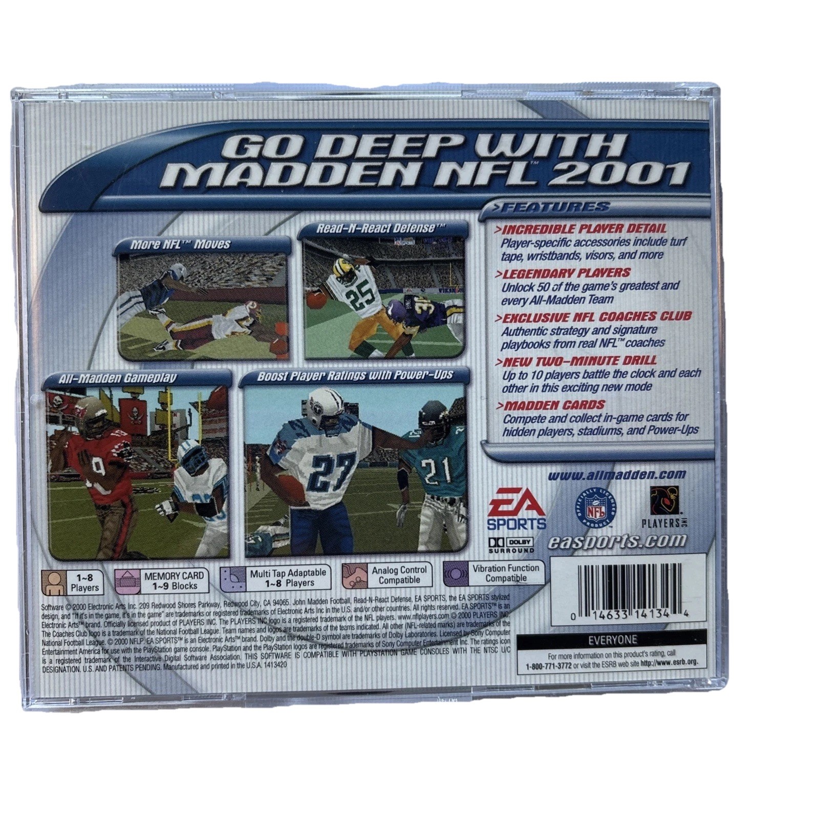 Madden NFL 2001 (PlayStation 1 PS1) CIB EA Sports