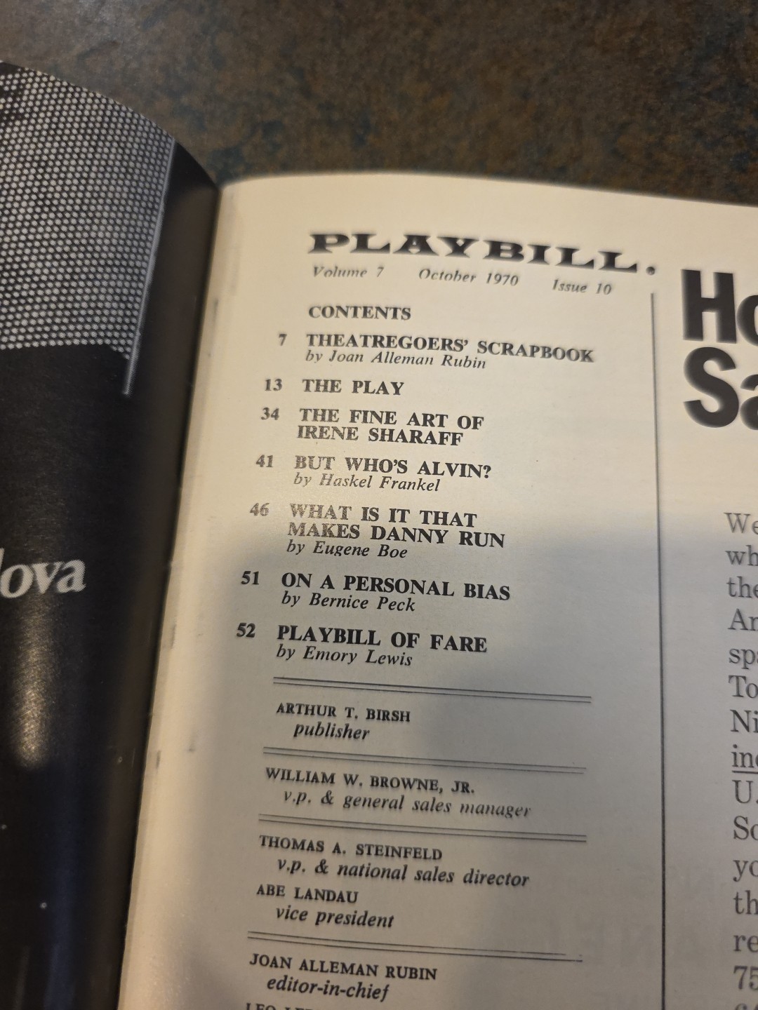 The Rothschilds – Pre Broadway Playbill – Oct 1970 Keene Curtis, Jill Clayburgh